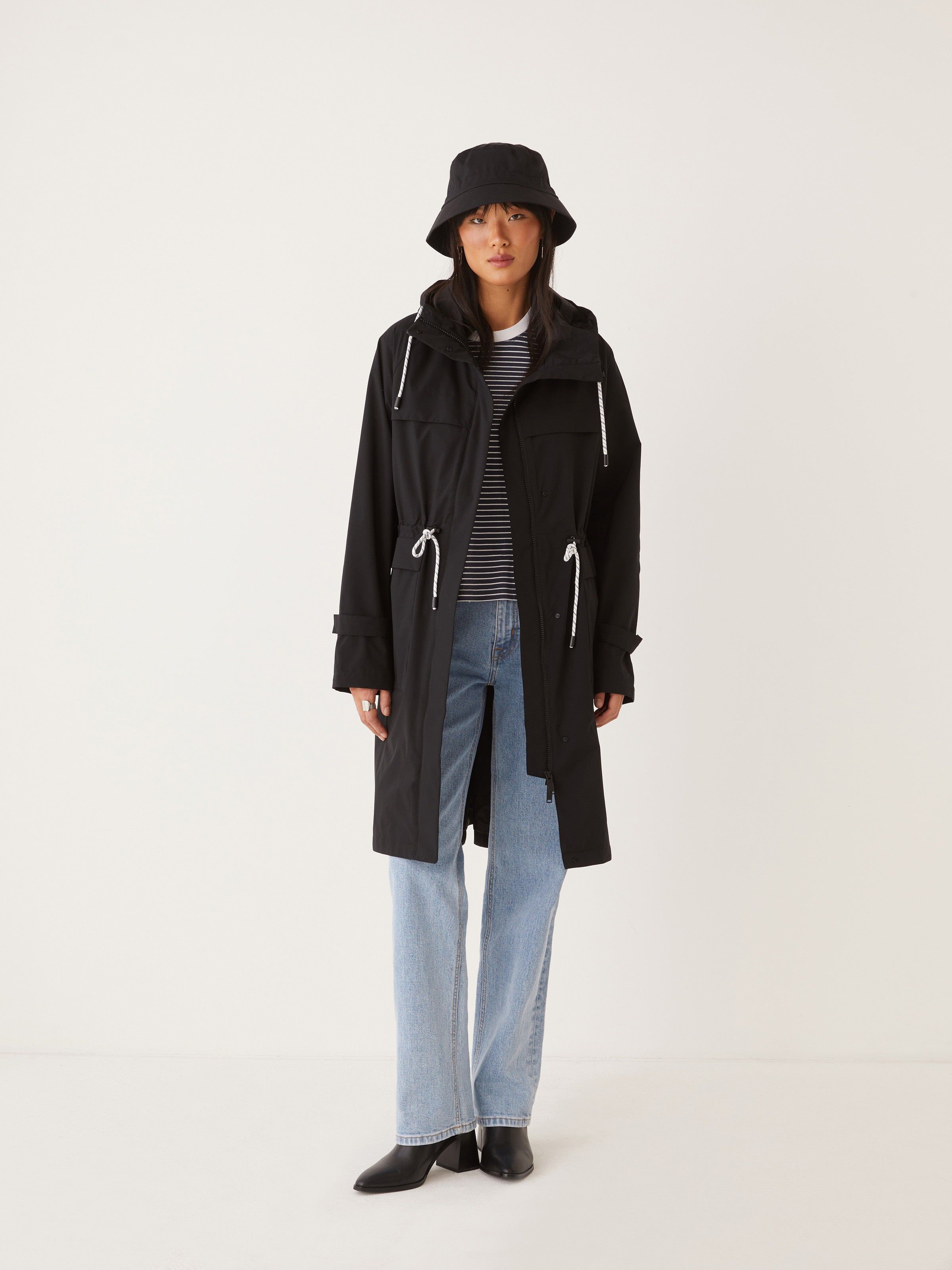 The Stanley Rain Jacket in Black sold by Frank & Oak product image thumbnail 2