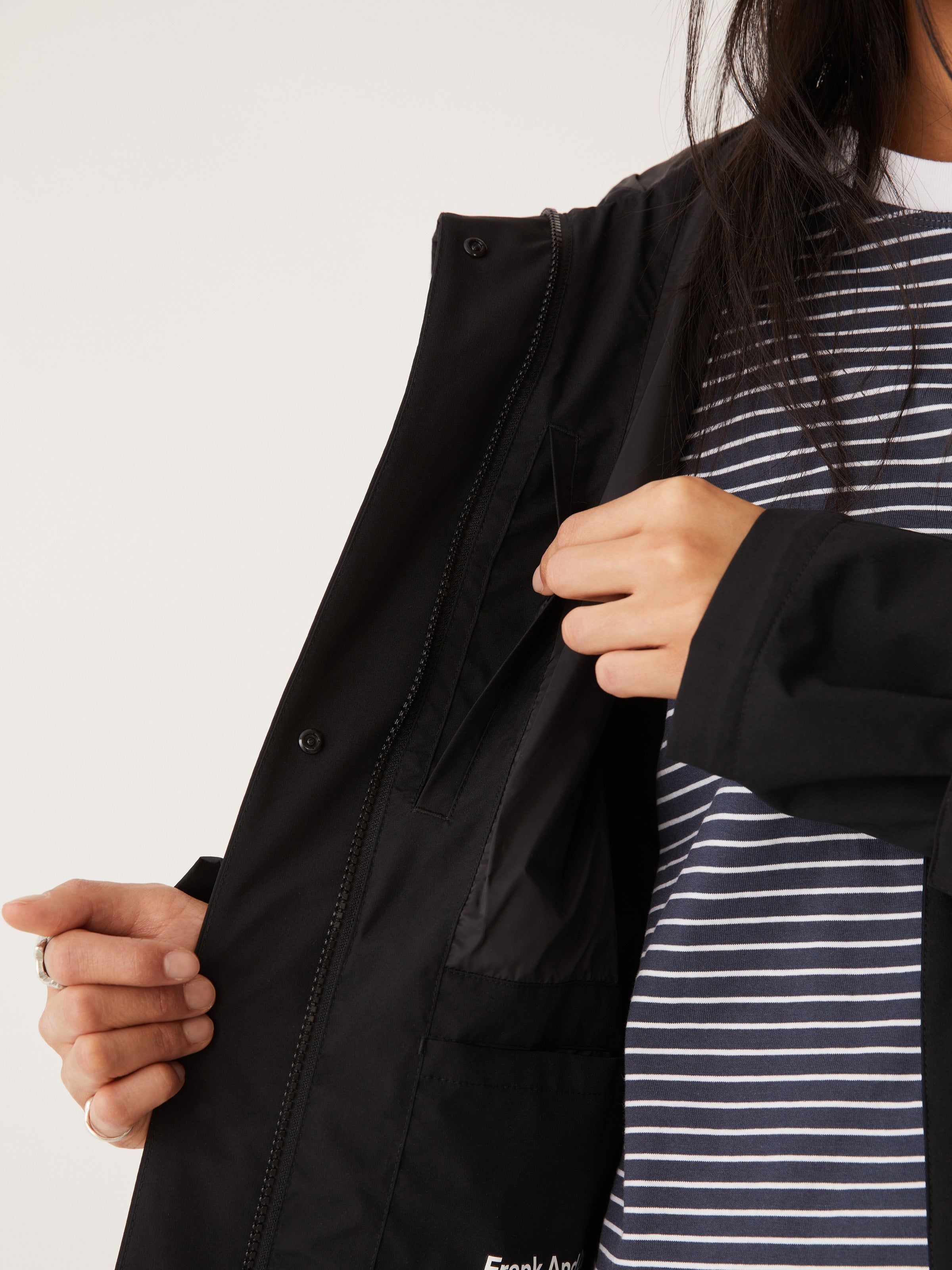The Stanley Rain Jacket in Black sold by Frank & Oak product image thumbnail 11