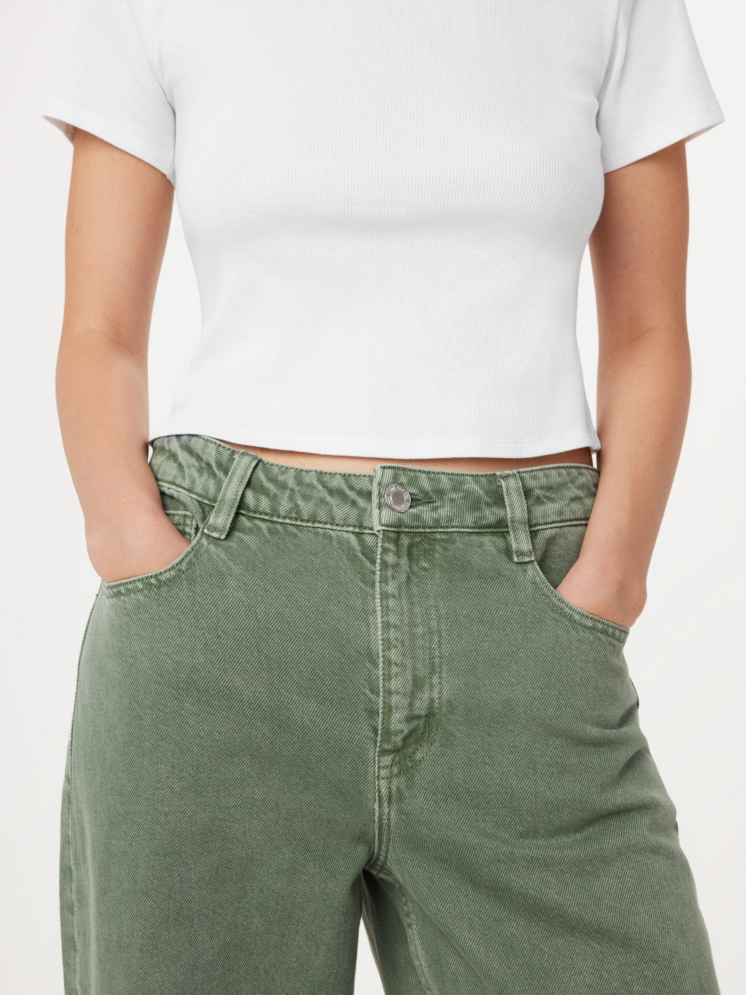 The Courtney Loose Jean in Sage Green sold by Frank & Oak product image thumbnail 5