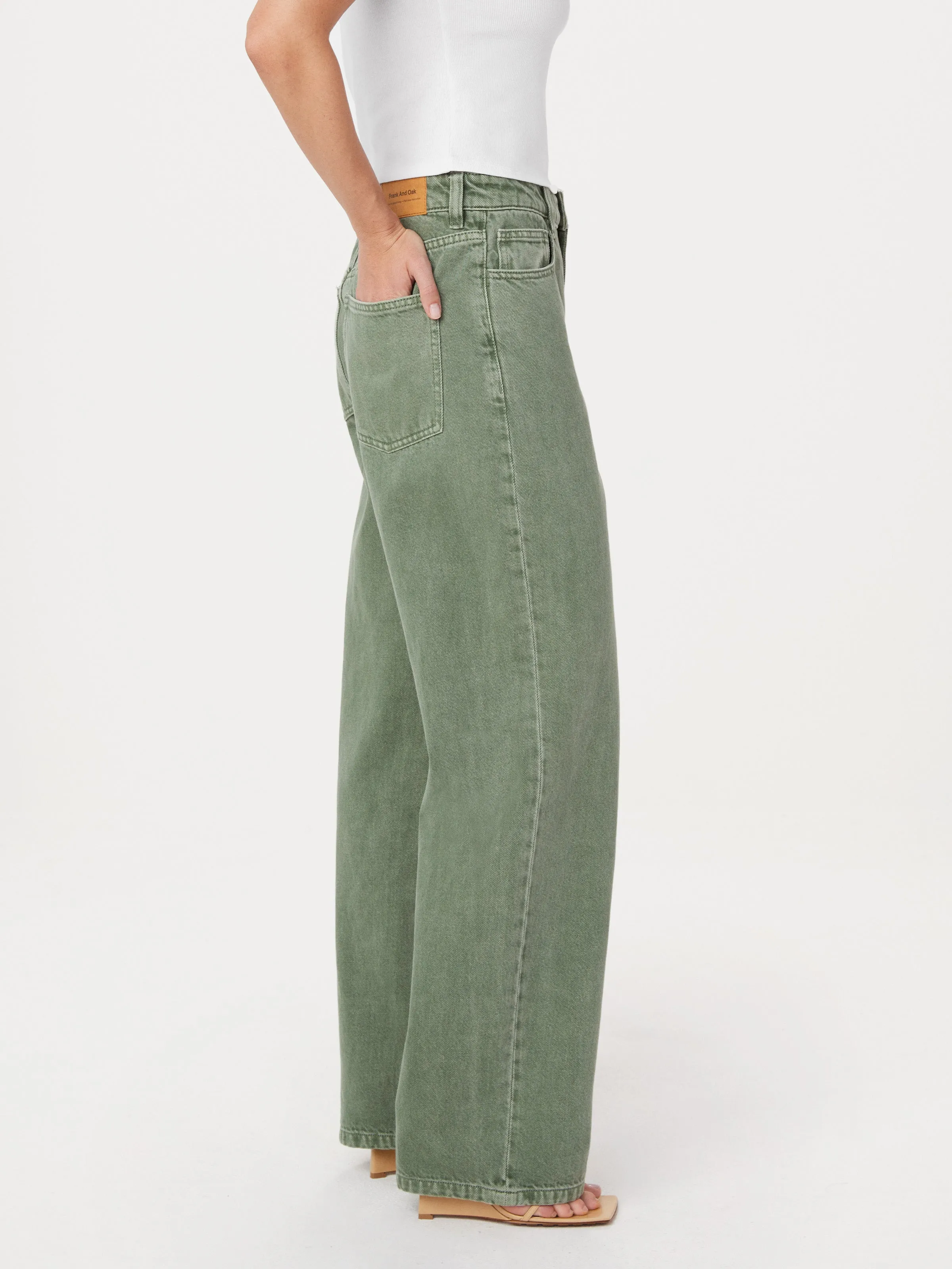 The Courtney Loose Jean in Sage Green sold by Frank & Oak product image thumbnail 3