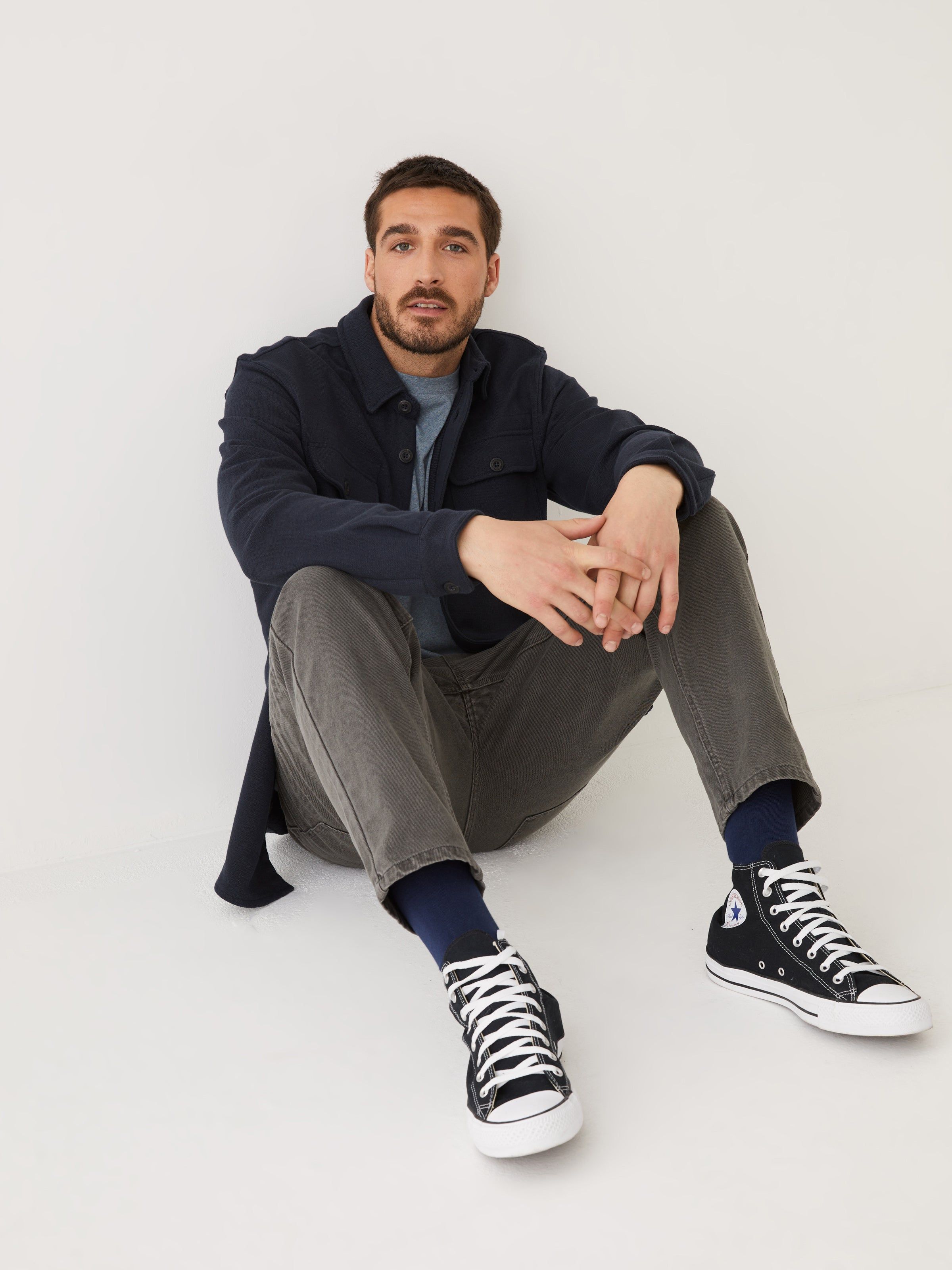 The French Terry Overshirt in Dark Navy sold by Frank & Oak product image thumbnail 4