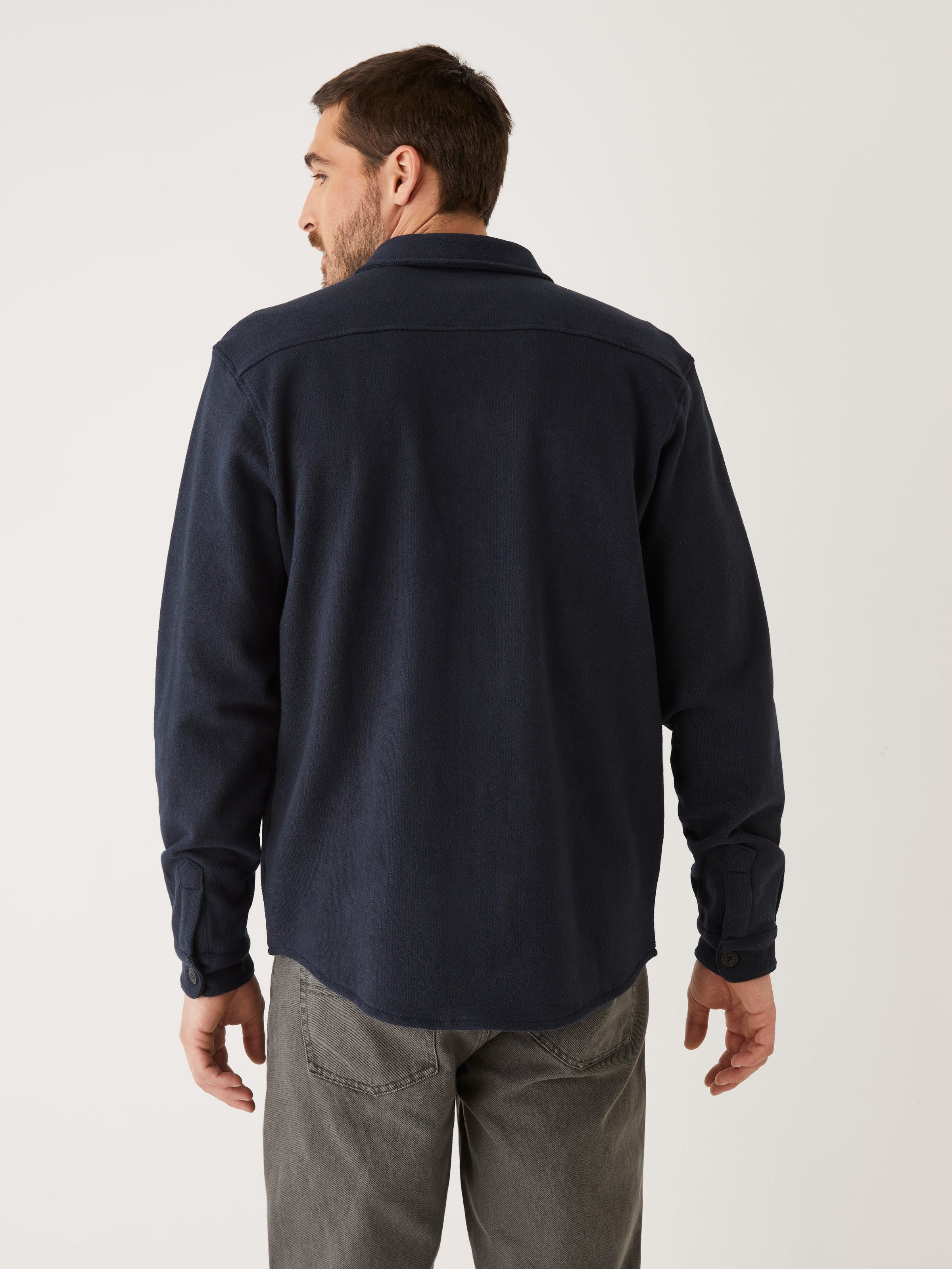 The French Terry Overshirt in Dark Navy sold by Frank & Oak product image thumbnail 3