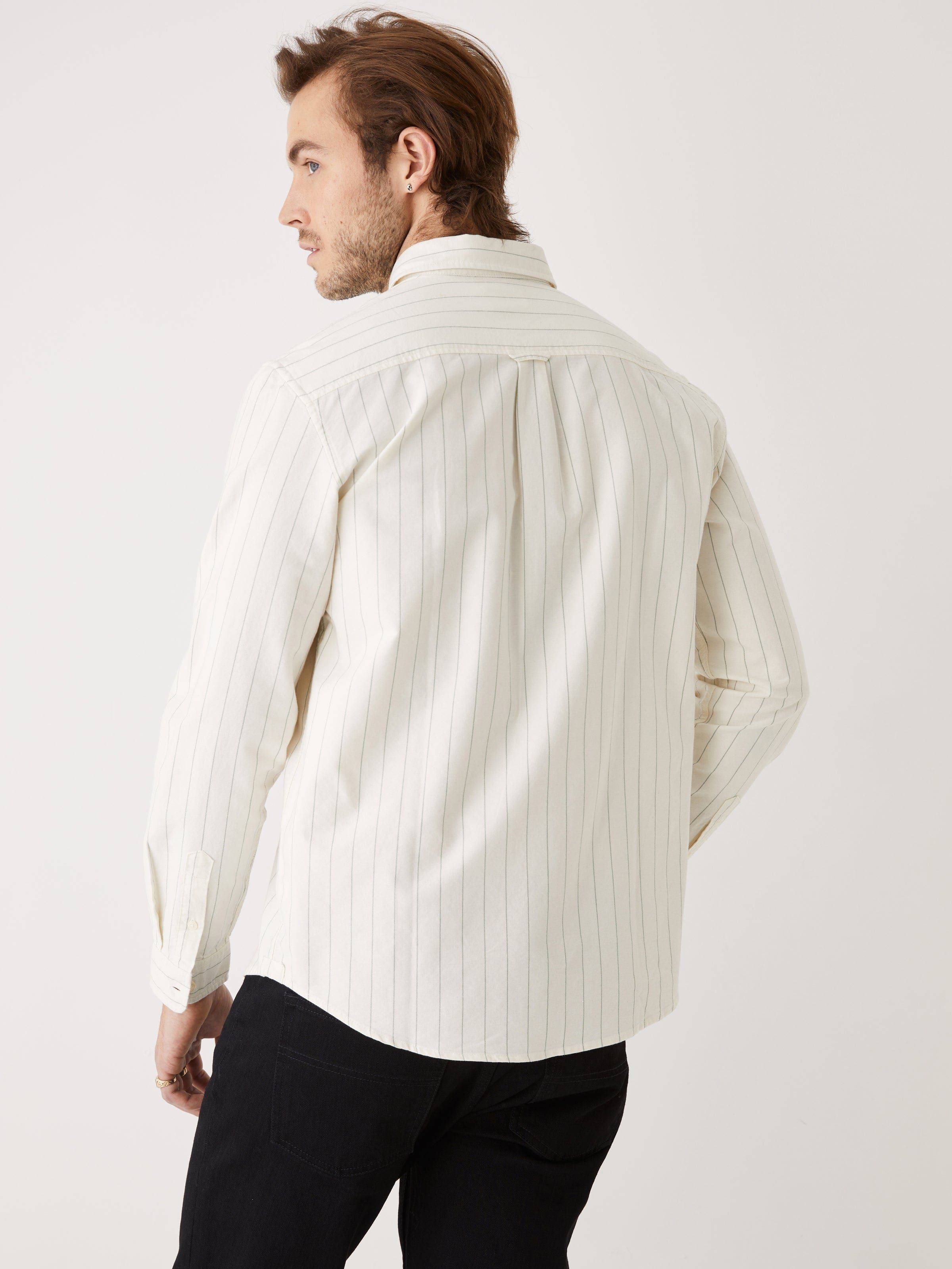 The Striped Jasper Oxford Shirt in Ivy Green sold by Frank & Oak product image thumbnail 4