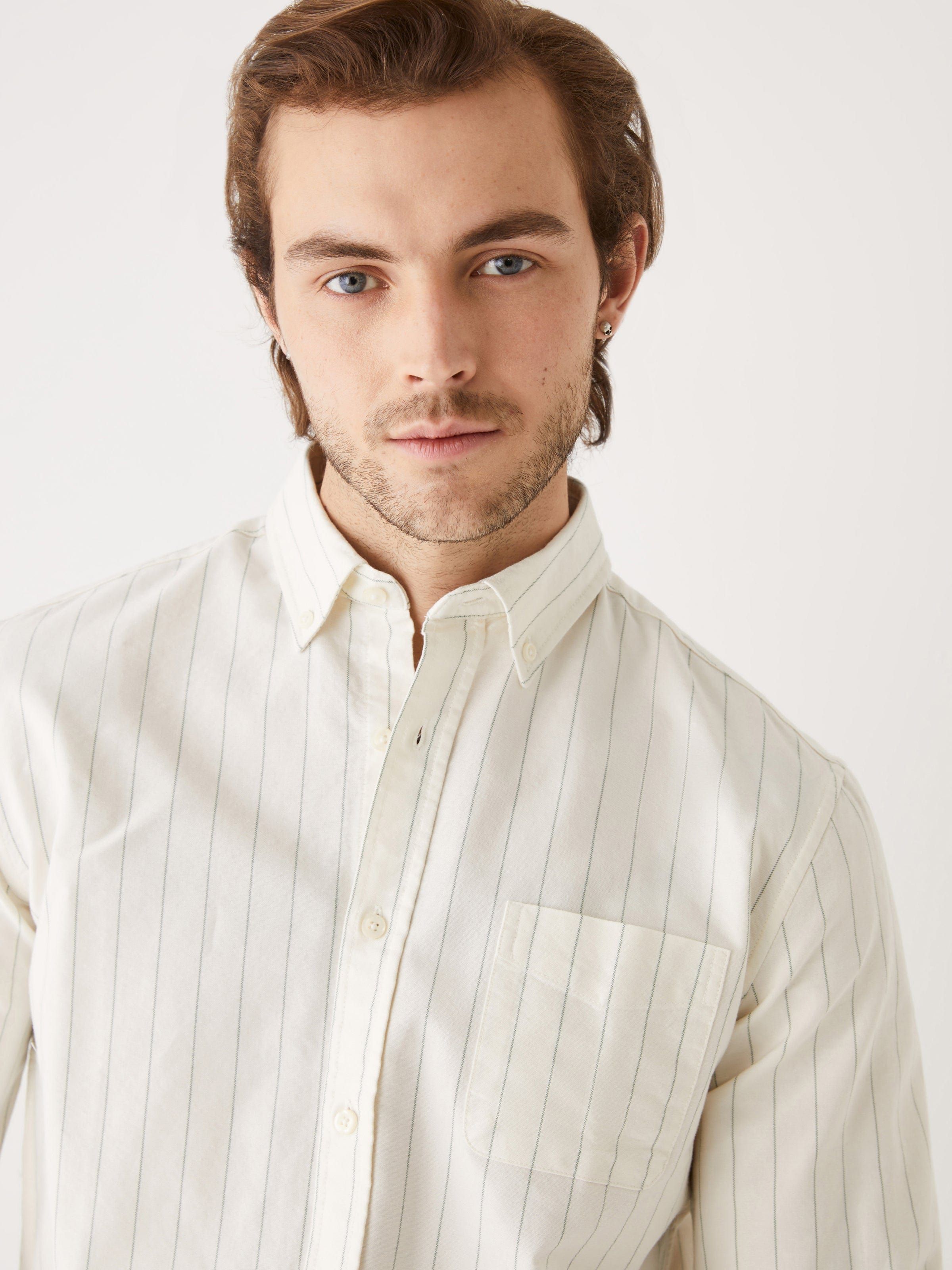 The Striped Jasper Oxford Shirt in Ivy Green sold by Frank & Oak product image thumbnail 2