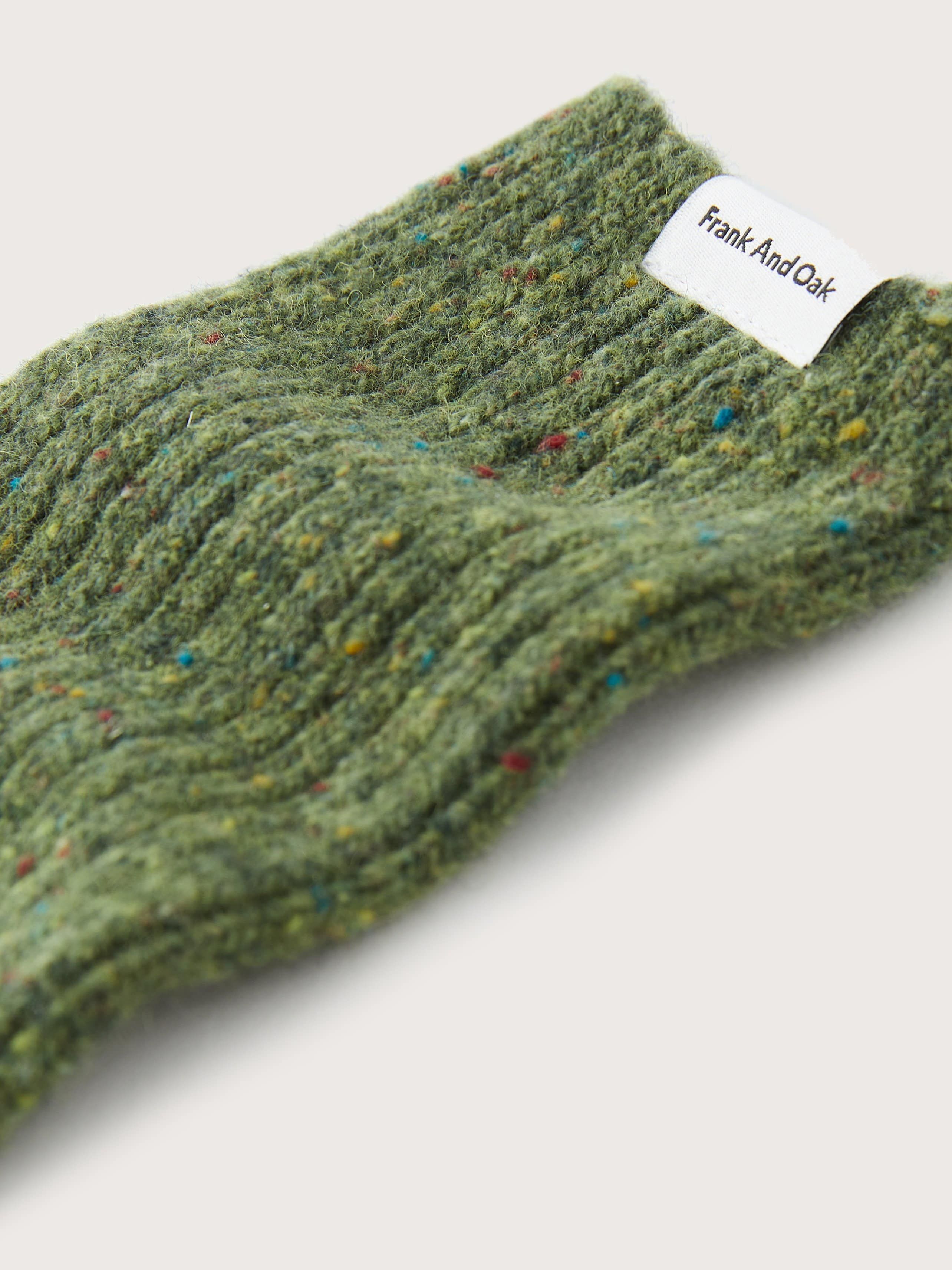 The Chunky Donegal Winter Socks in Green sold by Frank & Oak product image thumbnail 2