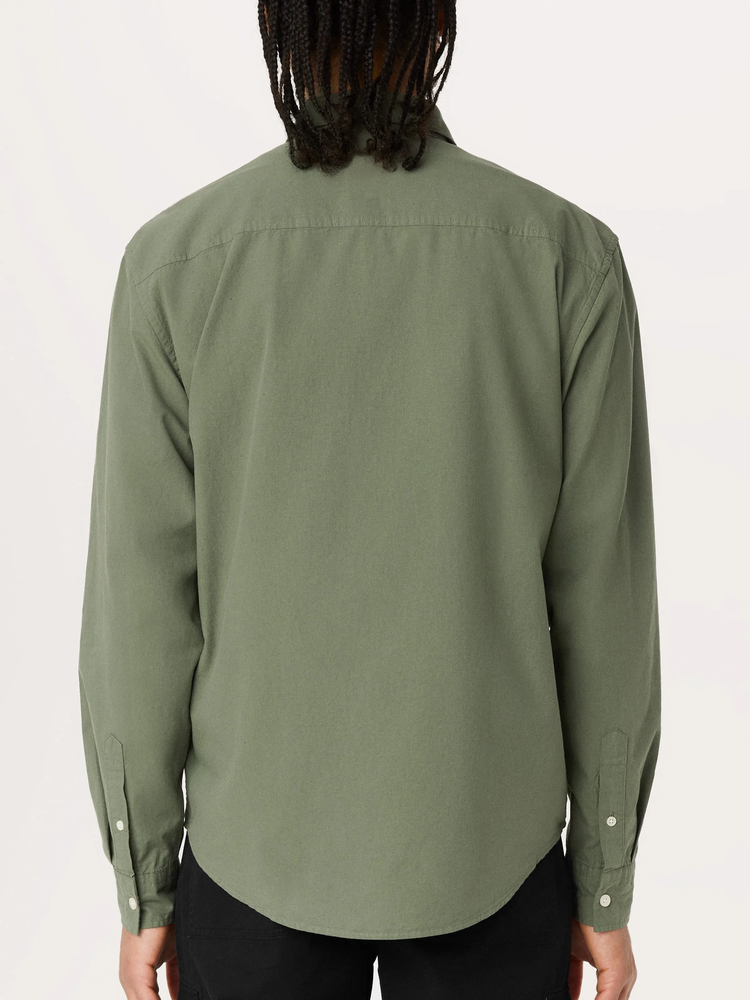 The Kapok Poplin Shirt in Agave sold by Frank & Oak product image thumbnail 4