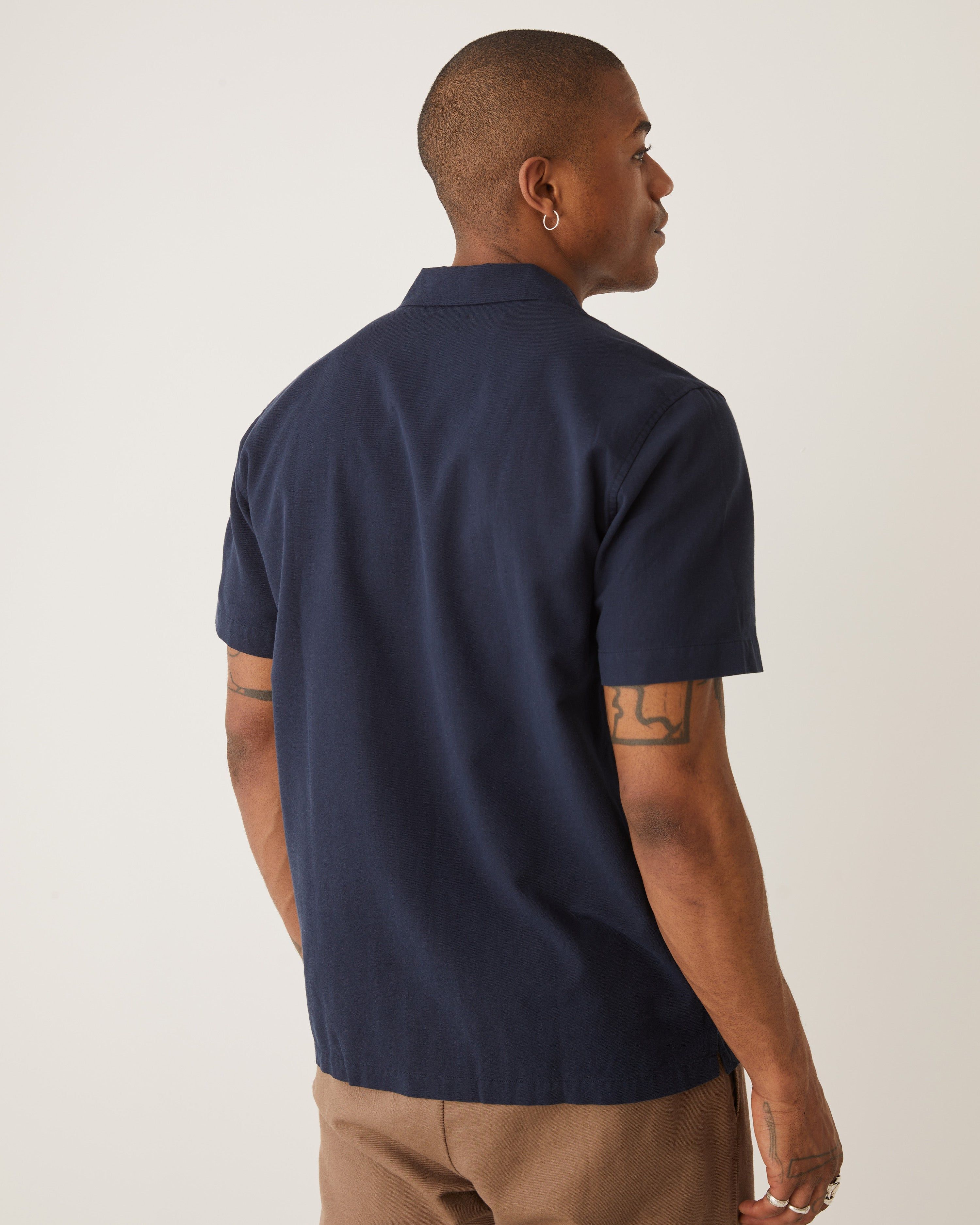 The Fluid Resort Shirt in Deep Blue sold by Frank & Oak product image thumbnail 6