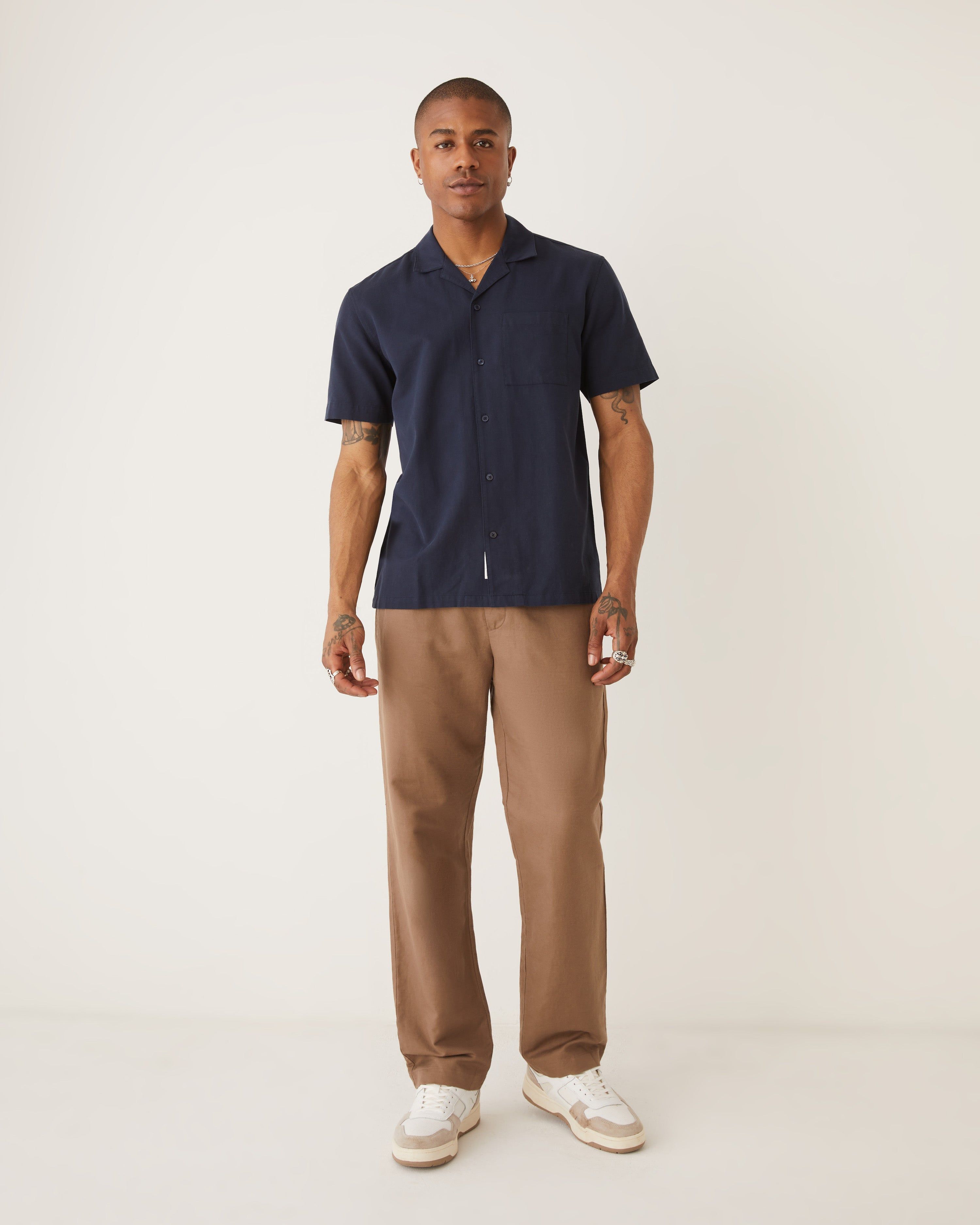 The Fluid Resort Shirt in Deep Blue sold by Frank & Oak product image thumbnail 2