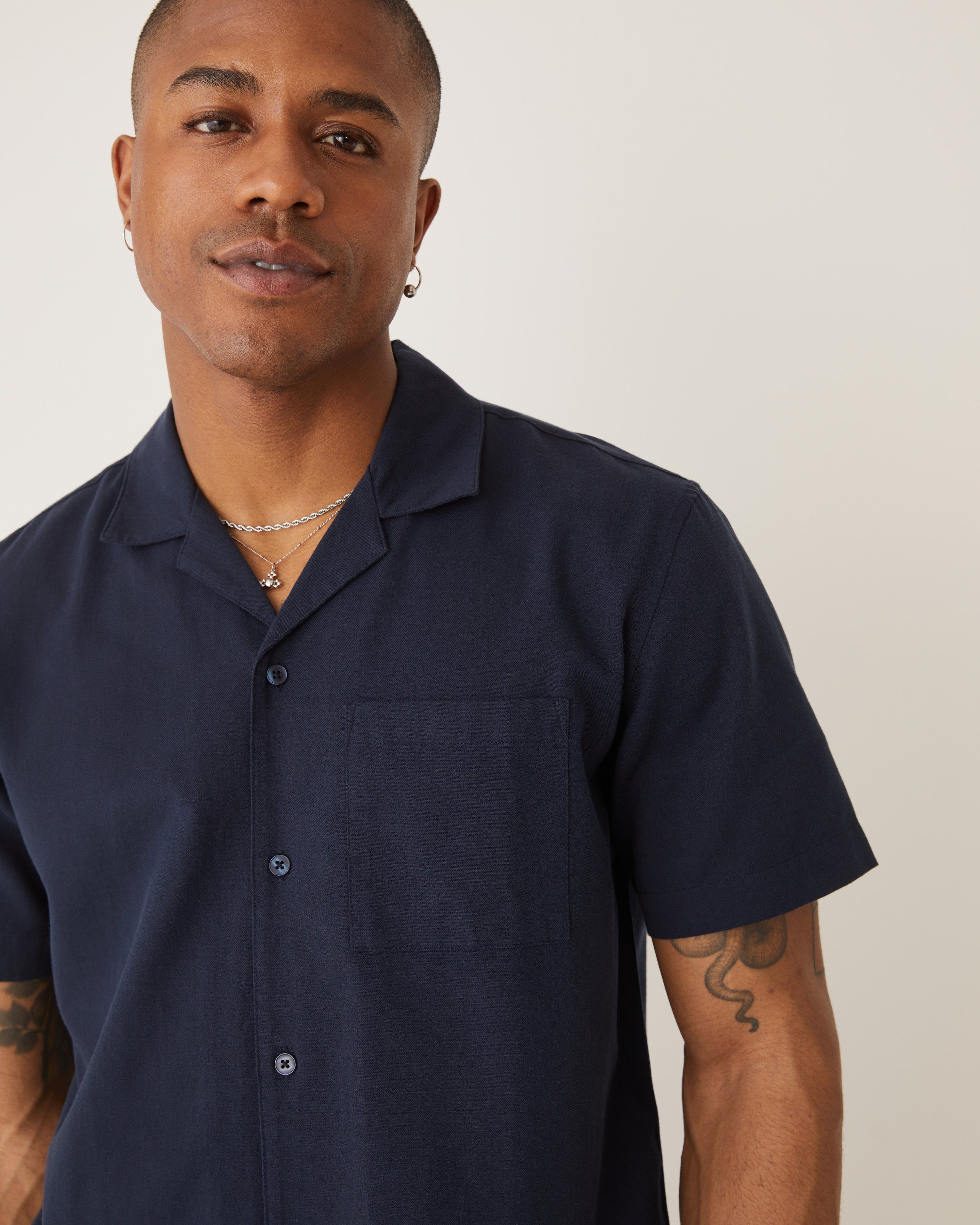 The Fluid Resort Shirt in Deep Blue sold by Frank & Oak product image thumbnail 5