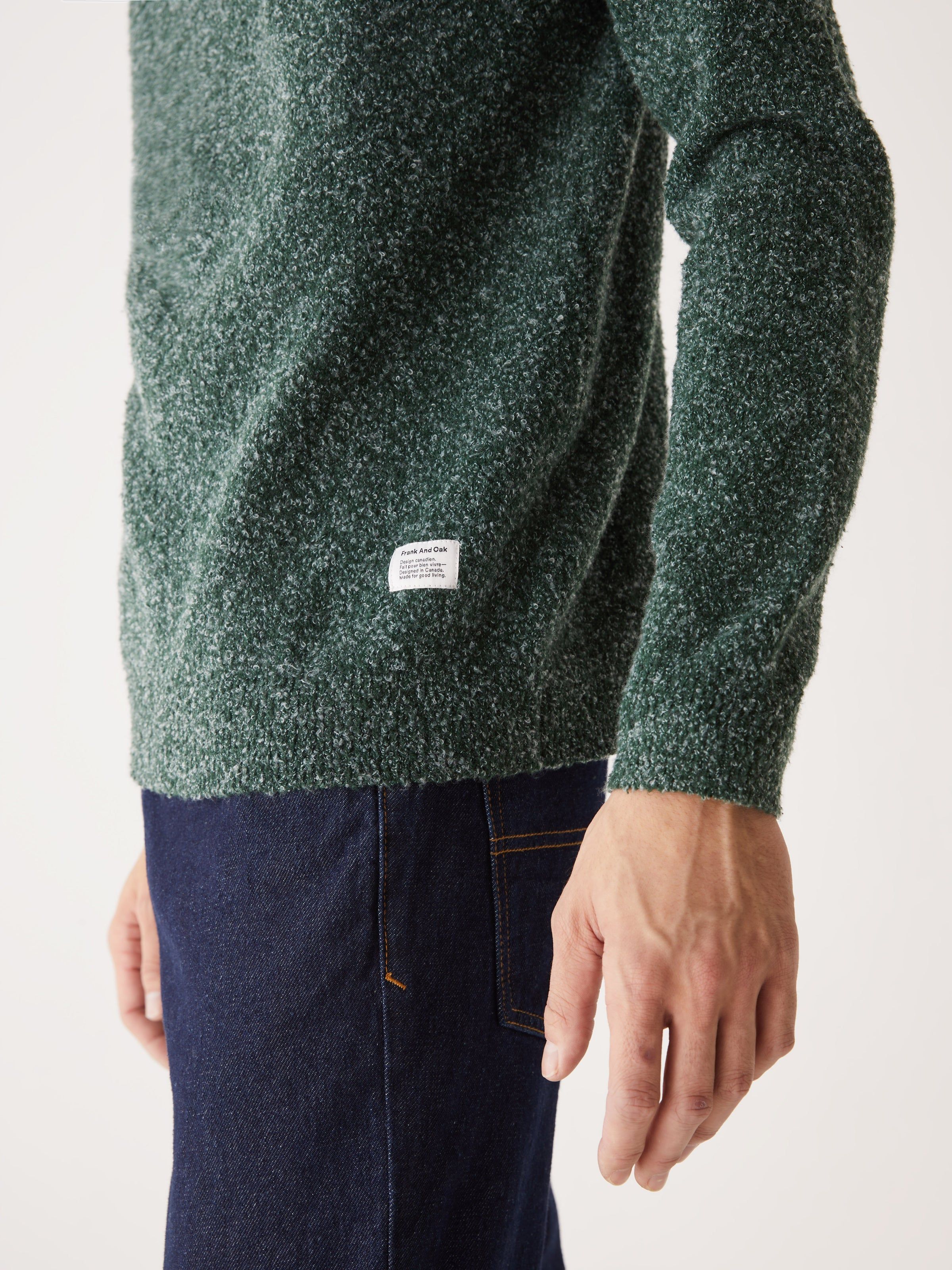 The Boucle Seawool® Sweater in Pine Grove sold by Frank & Oak product image thumbnail 2