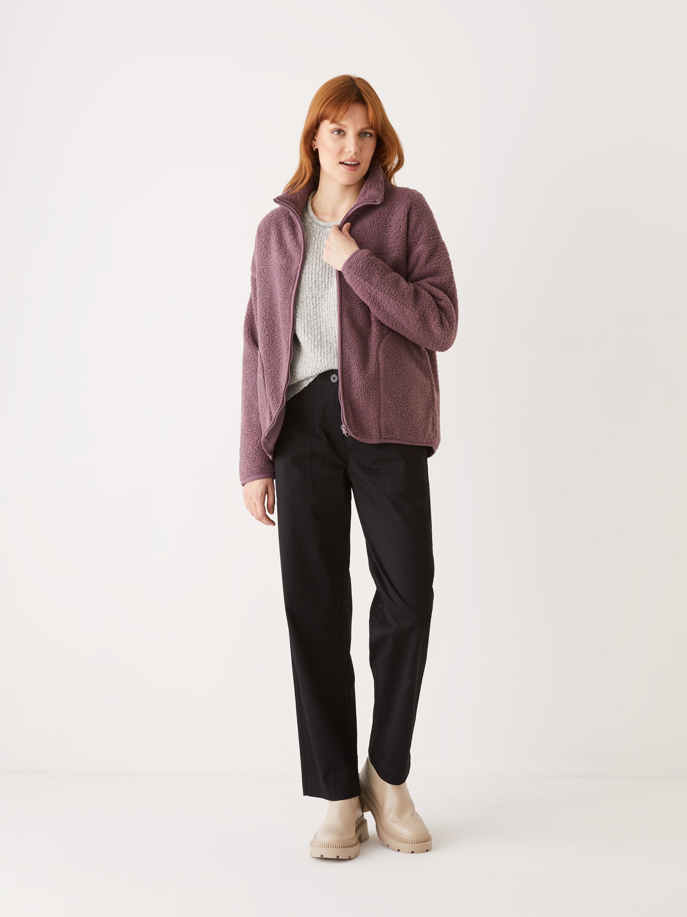 The Pile Fleece Overpiece in Purple sold by Frank & Oak product image thumbnail 2