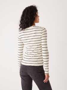 The Ribbed Henley Top in Beige sold by Frank & Oak