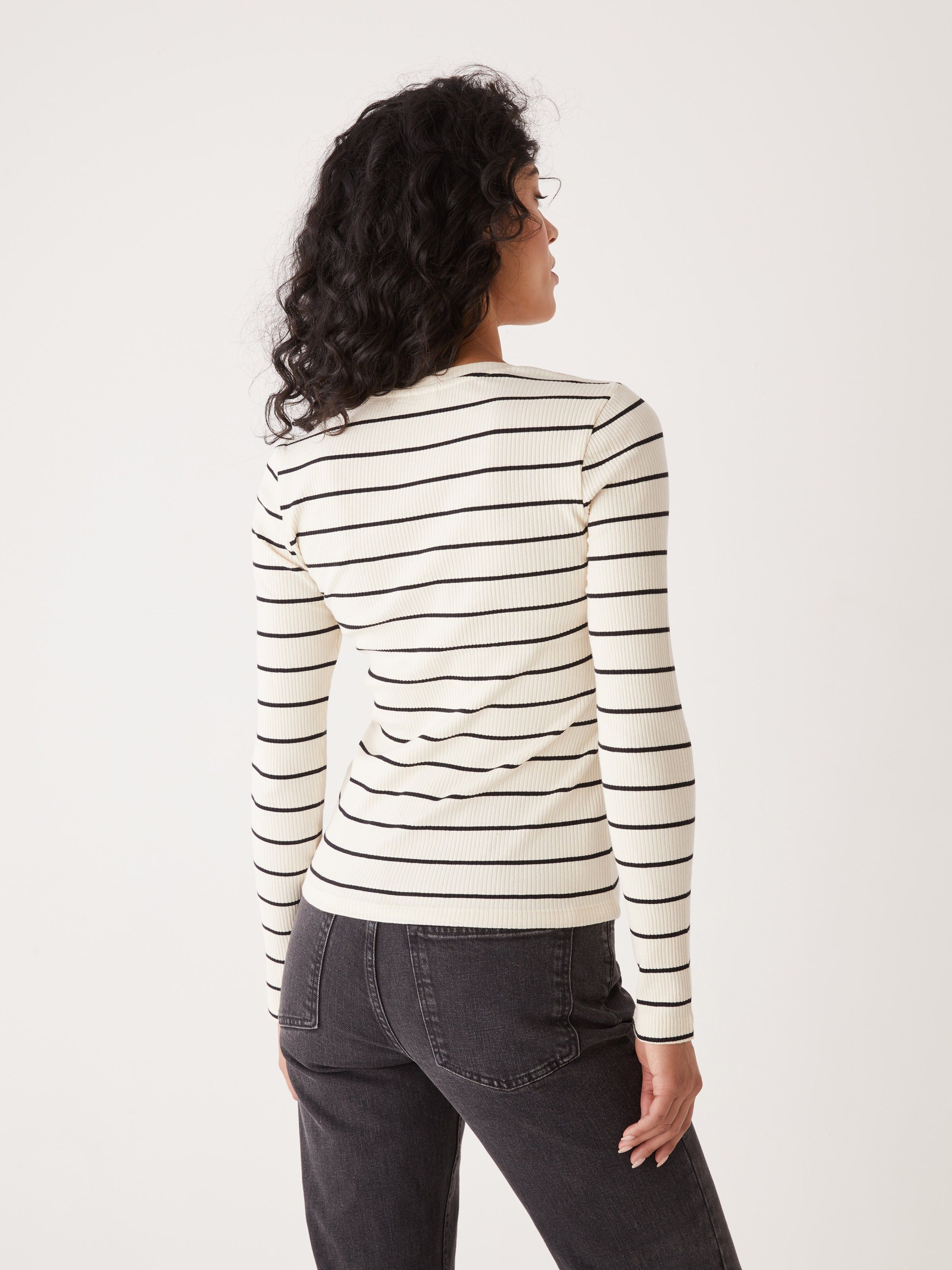 The Ribbed Henley Top in Beige sold by Frank & Oak product image thumbnail 3