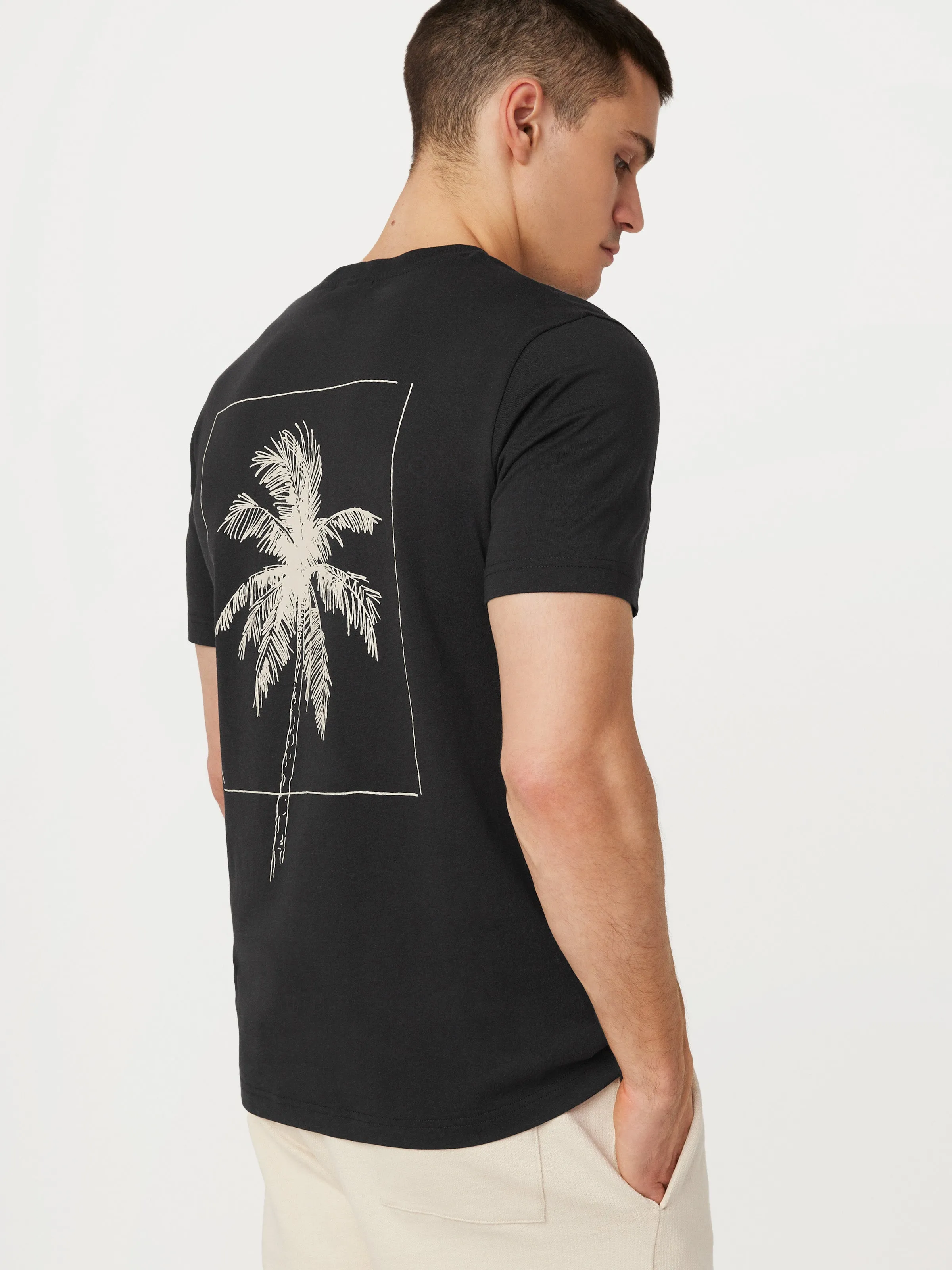 The Slim Graphic T-Shirt in Washed Black sold by Frank & Oak