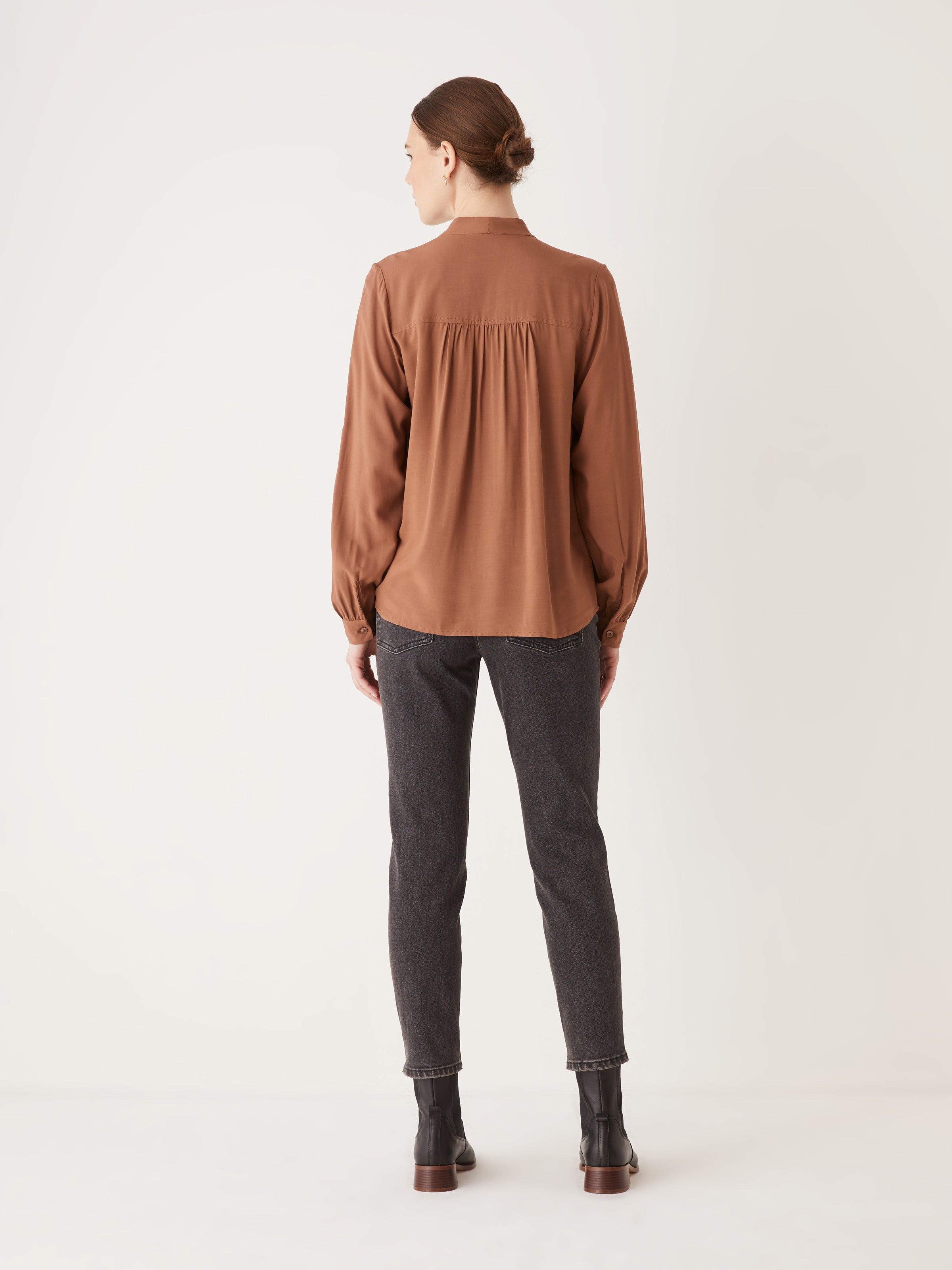The Tie Neck Blouse in Brown sold by Frank & Oak product image thumbnail 4