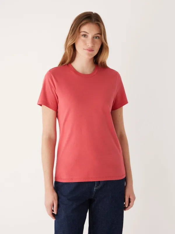 The Essential T-Shirt in Hibiscus Red sold by Frank & Oak