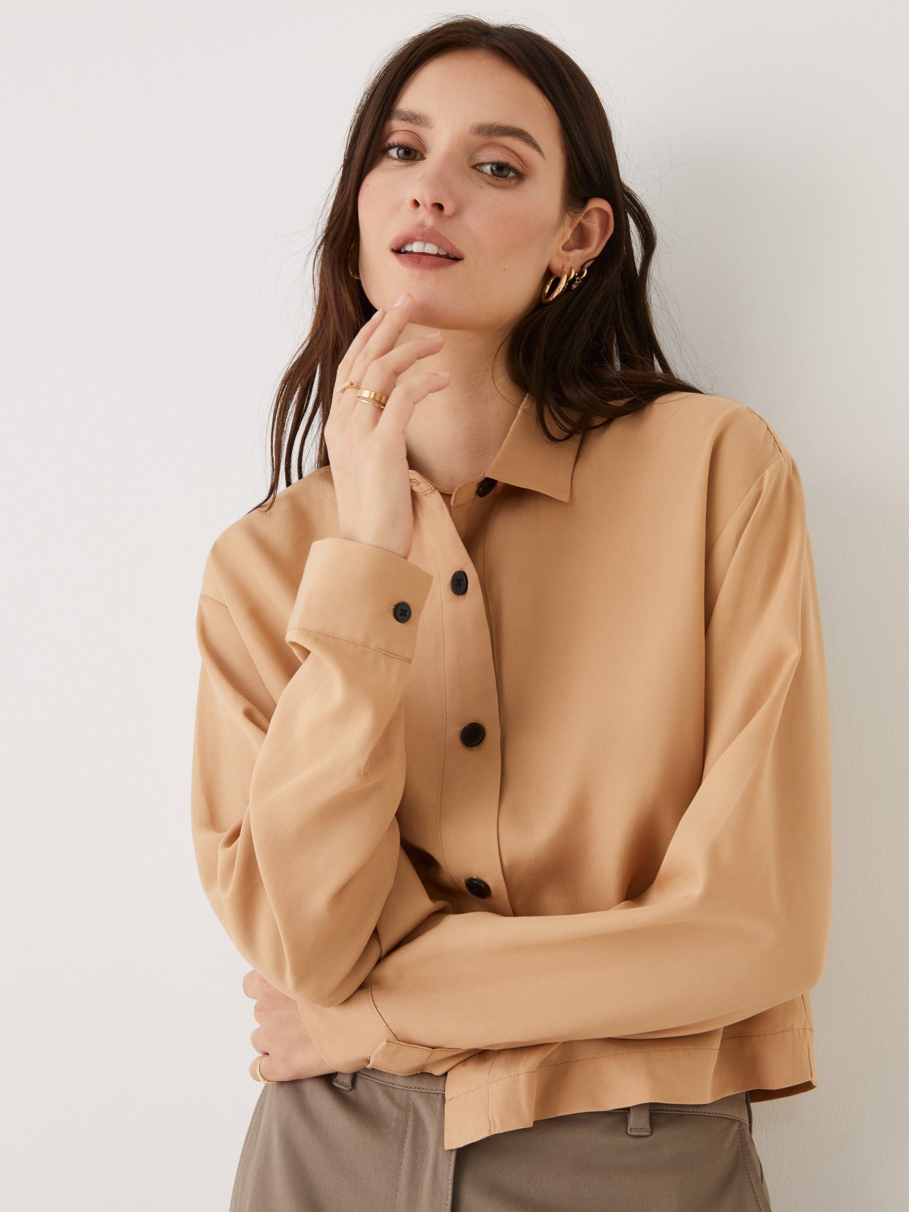 The Relaxed Blouse in Tan sold by Frank & Oak product image thumbnail 2