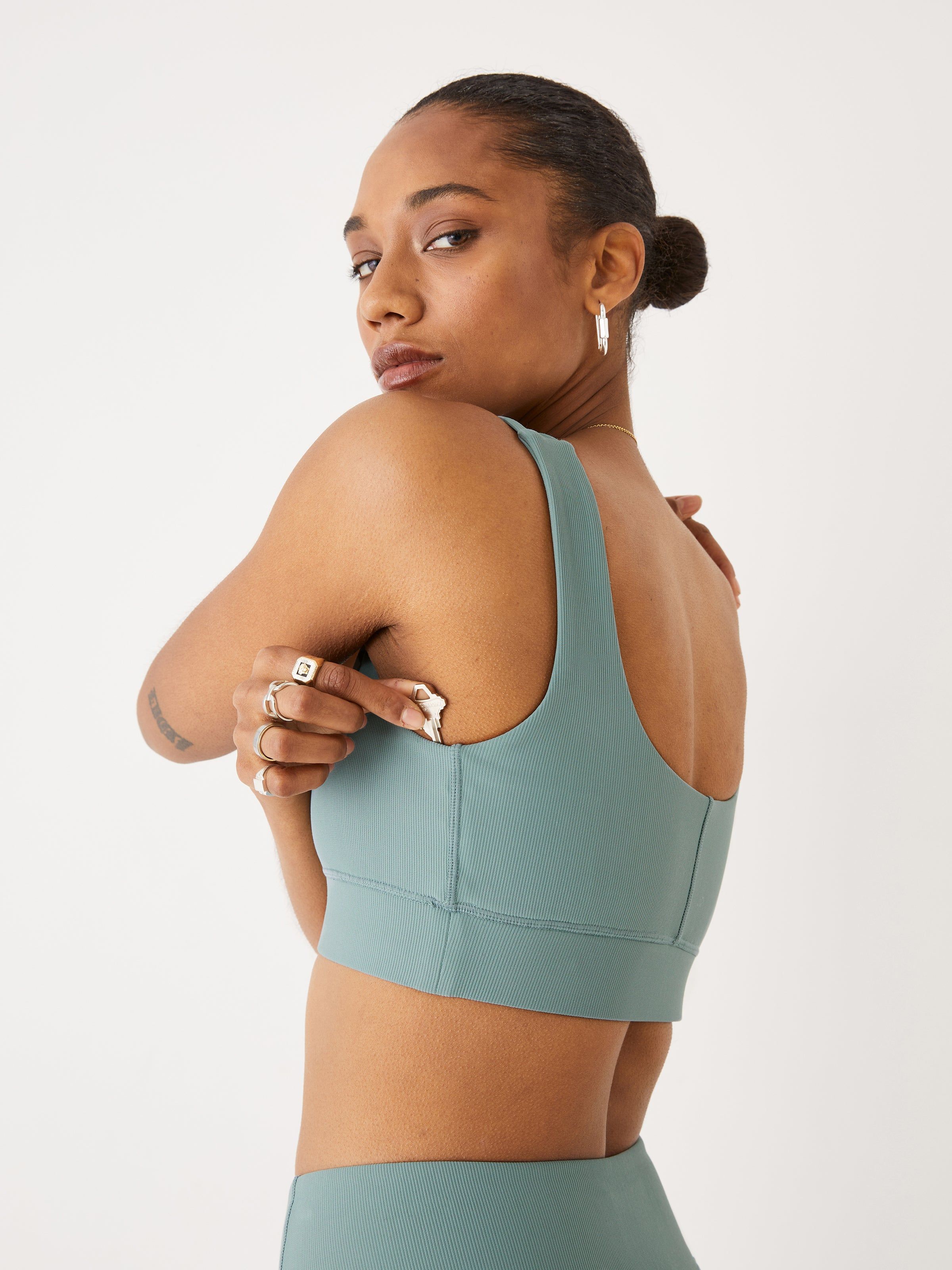 The Time Out Crop Top in Dark Teal sold by Frank & Oak product image thumbnail 2