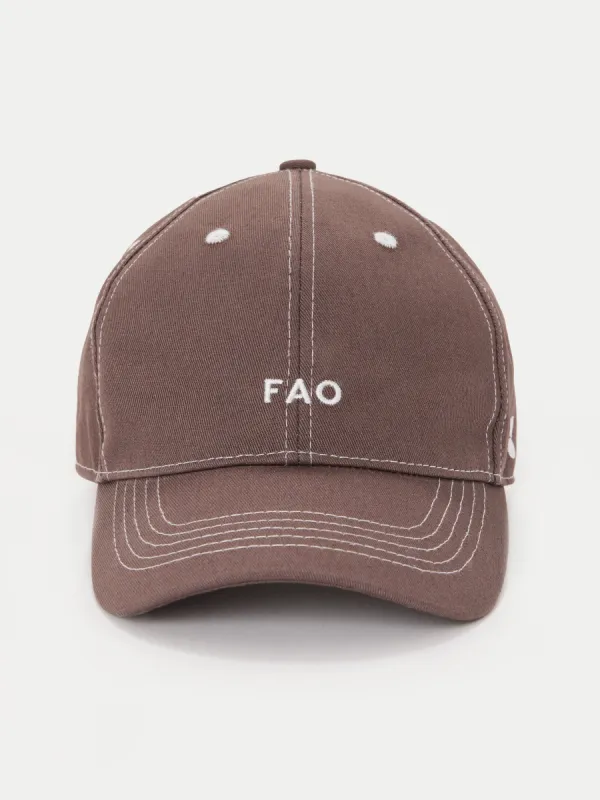 The Two Tone Dad Cap in Dark Clay sold by Frank & Oak