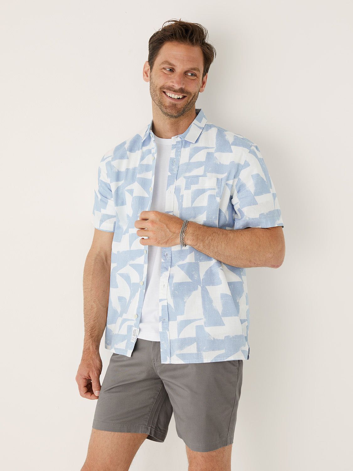The Printed Resort Shirt in Powder Blue sold by Frank & Oak product image thumbnail 5