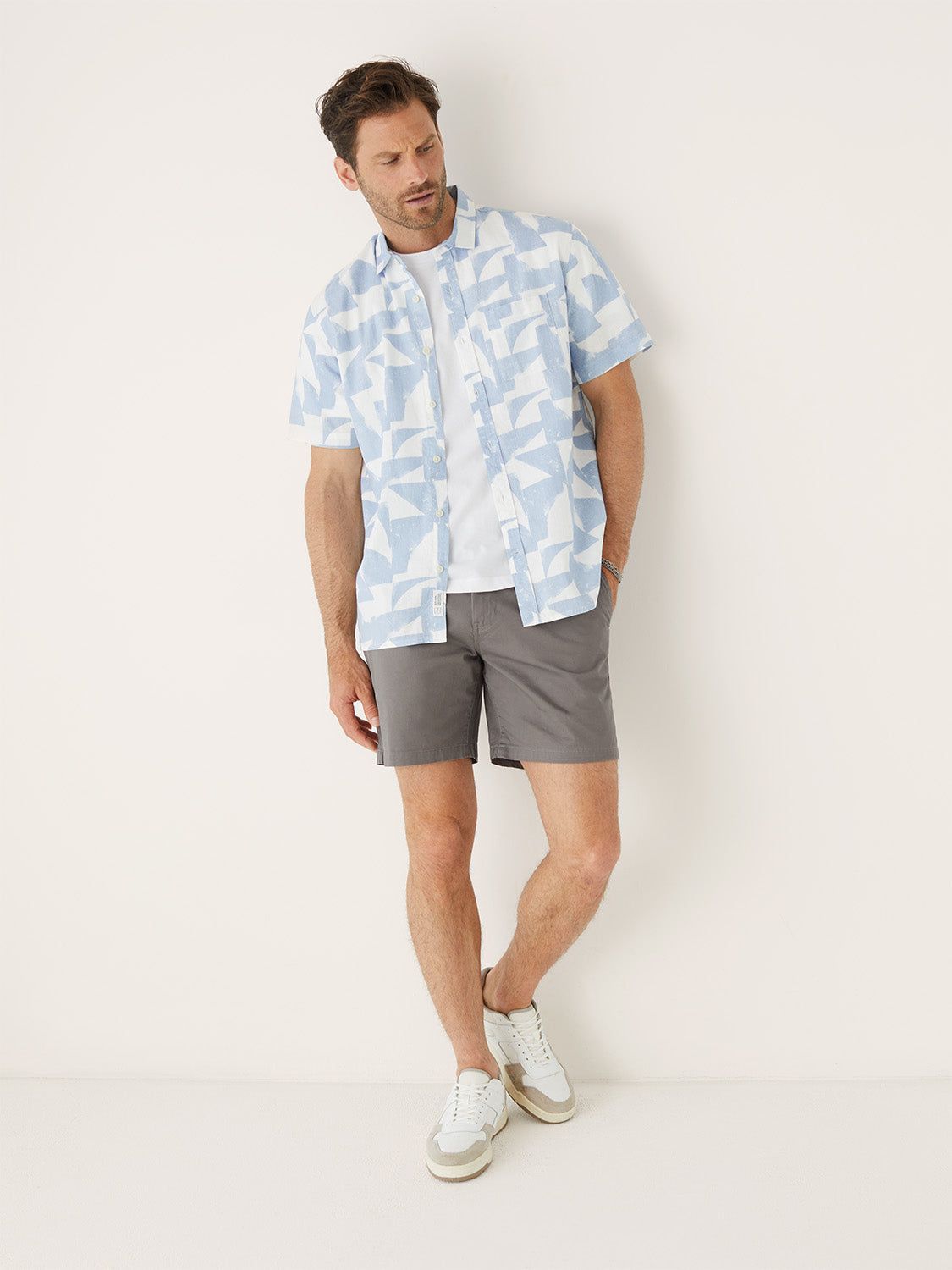 The Printed Resort Shirt in Powder Blue sold by Frank & Oak product image thumbnail 4