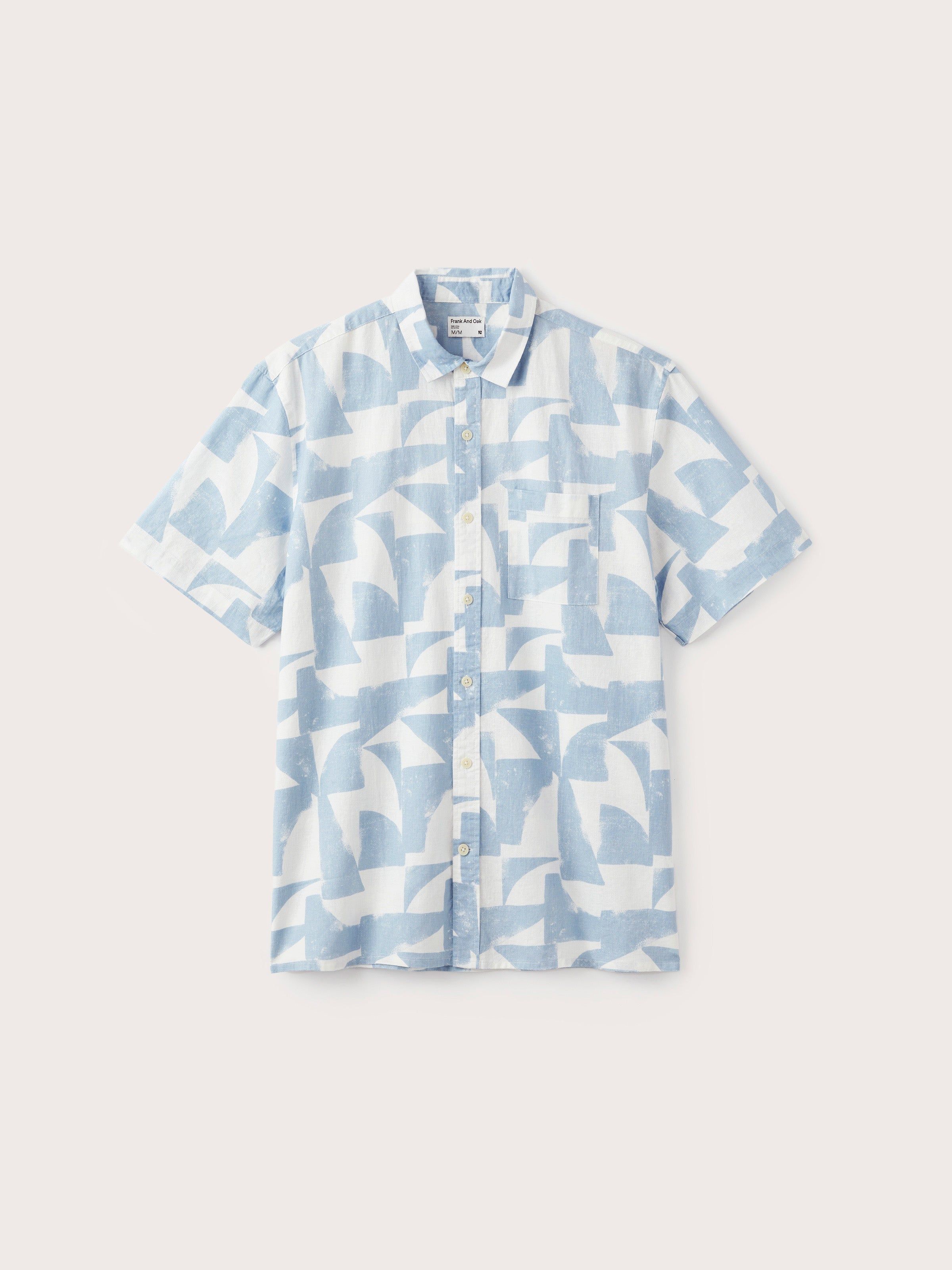 The Printed Resort Shirt in Powder Blue sold by Frank & Oak product image thumbnail 6