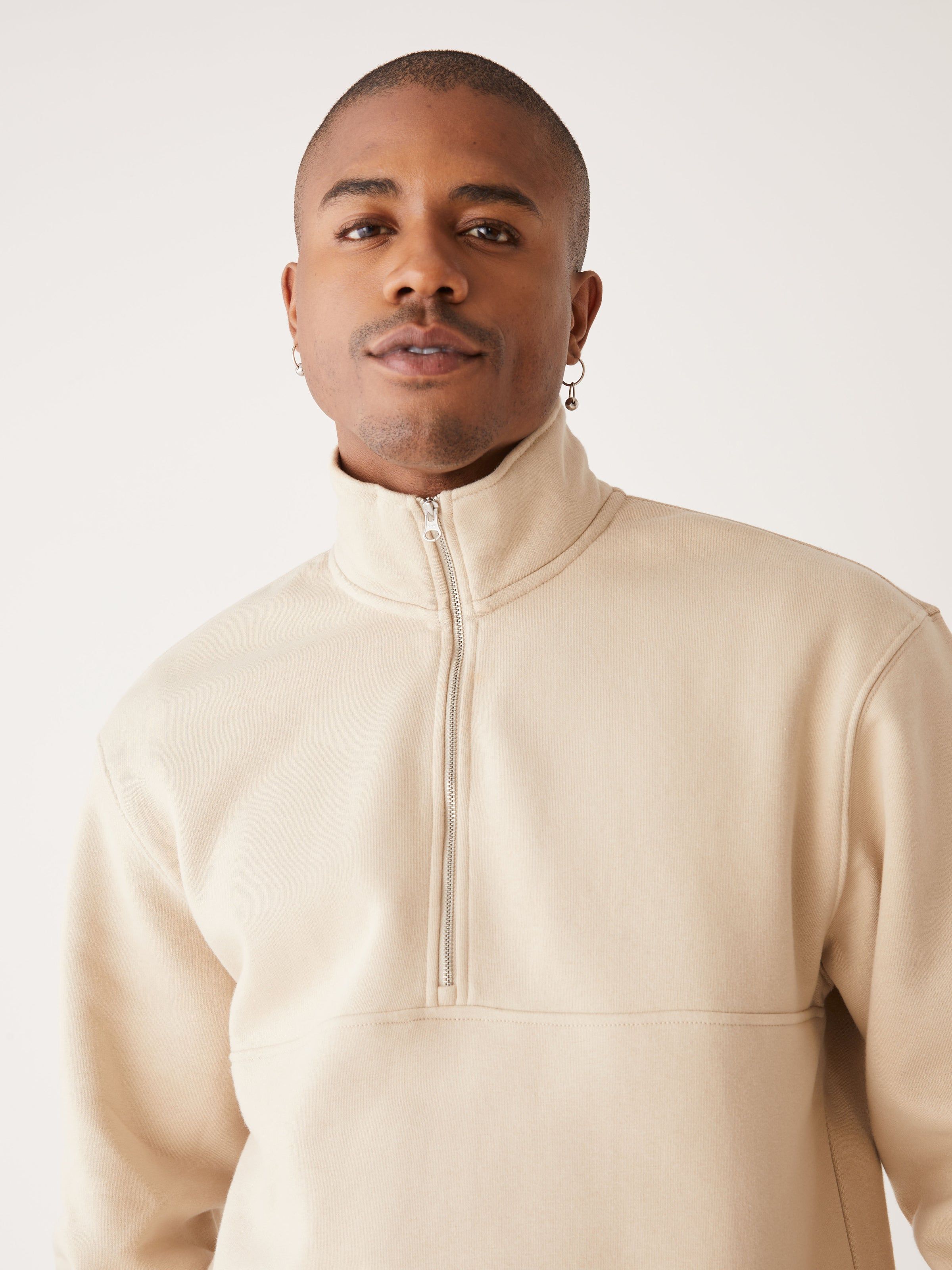 The French Fleece Pullover in Feather Grey sold by Frank & Oak product image thumbnail 5