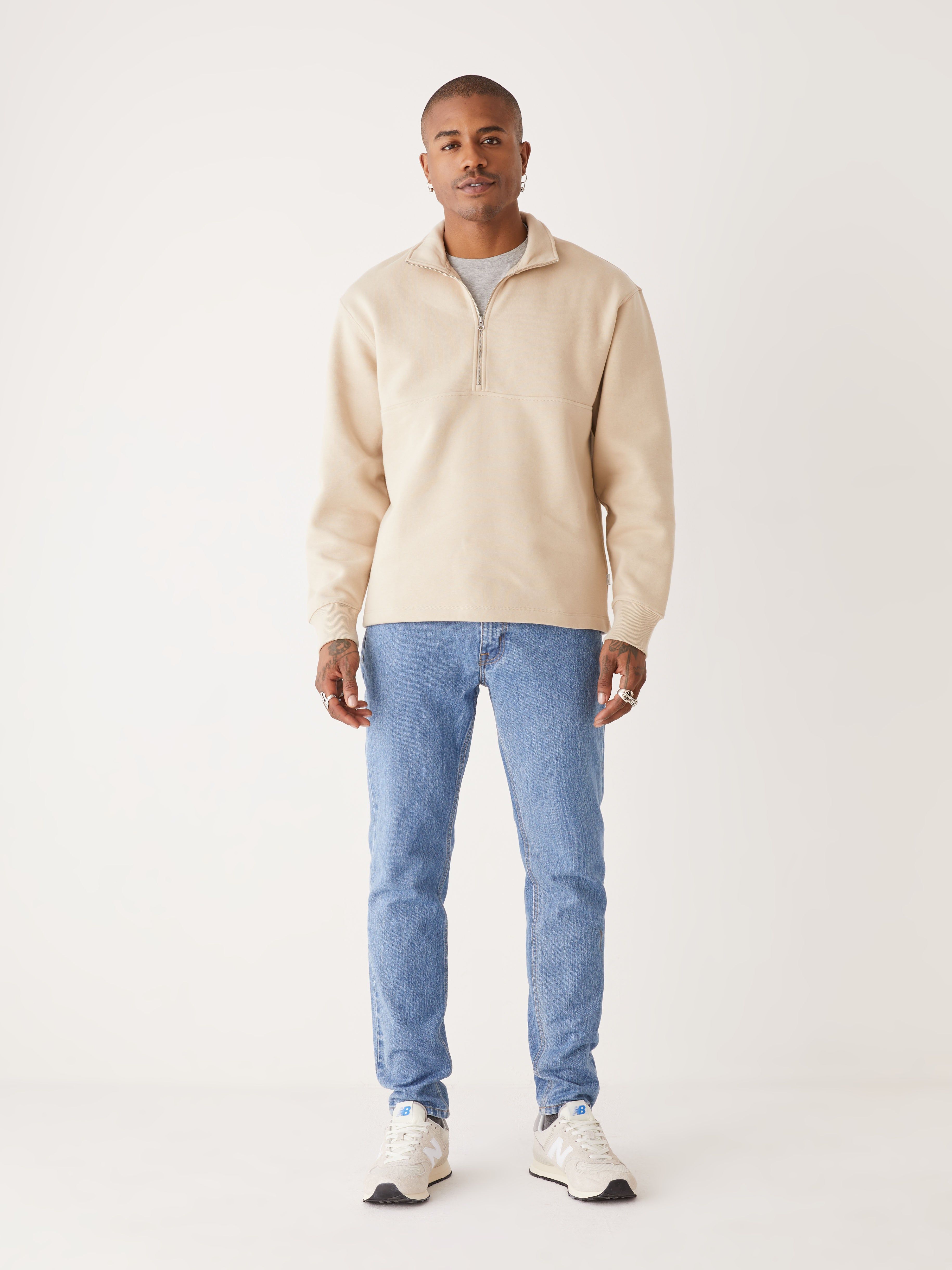 The French Fleece Pullover in Feather Grey sold by Frank & Oak product image thumbnail 3