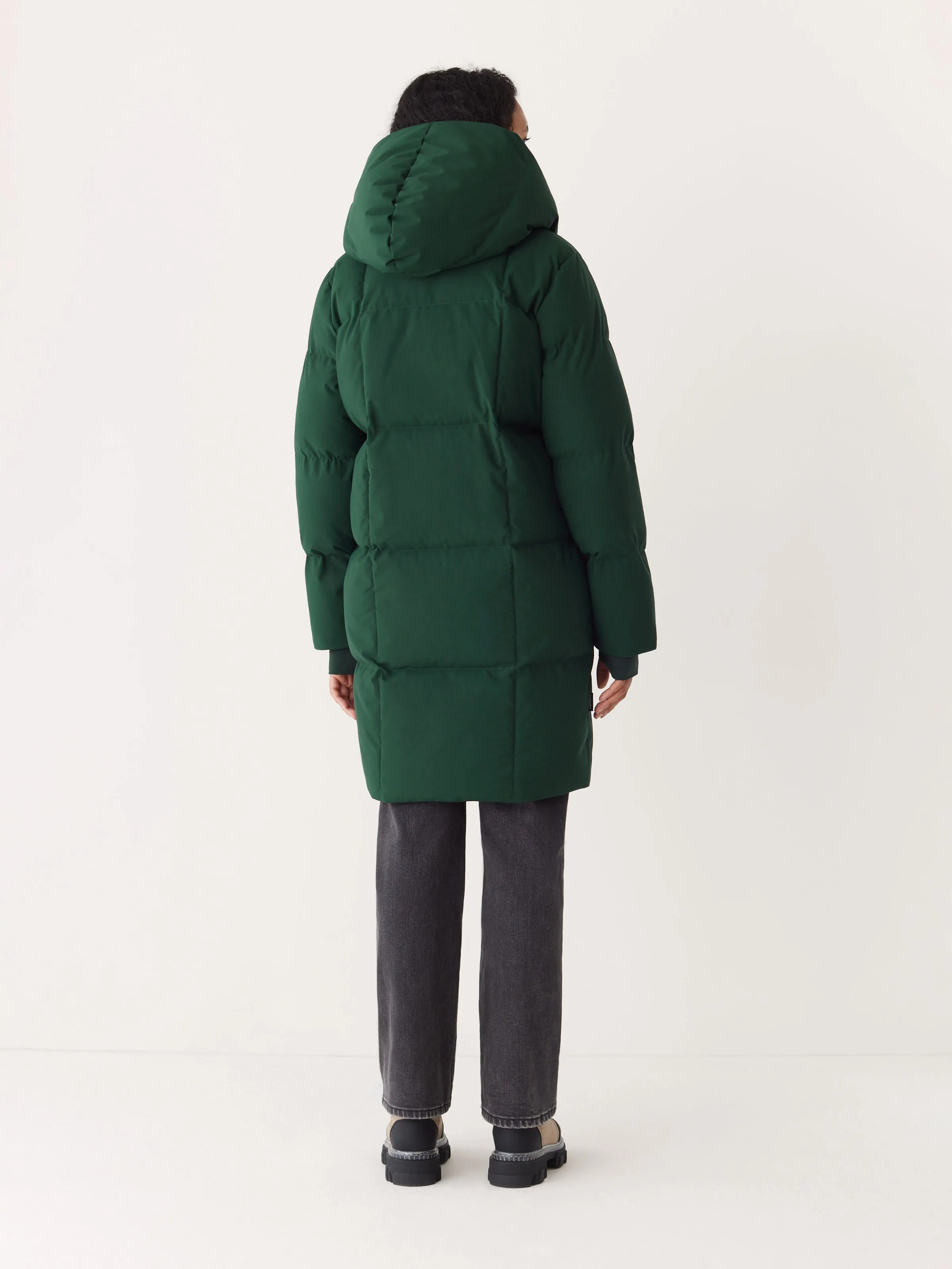 The Hygge Puffer Coat in Forest Green sold by Frank & Oak product image thumbnail 3