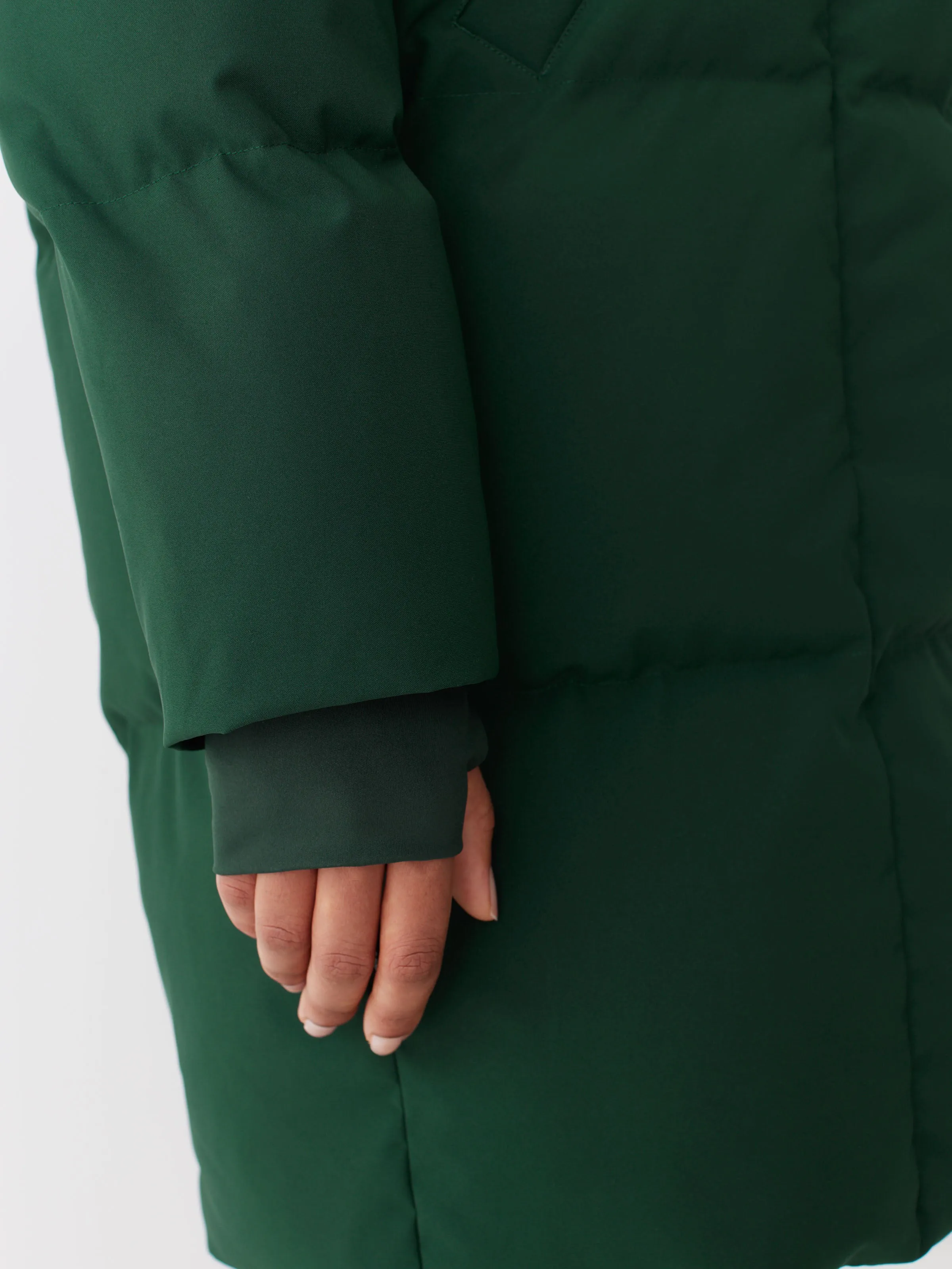 The Hygge Puffer Coat in Forest Green sold by Frank & Oak product image thumbnail 5