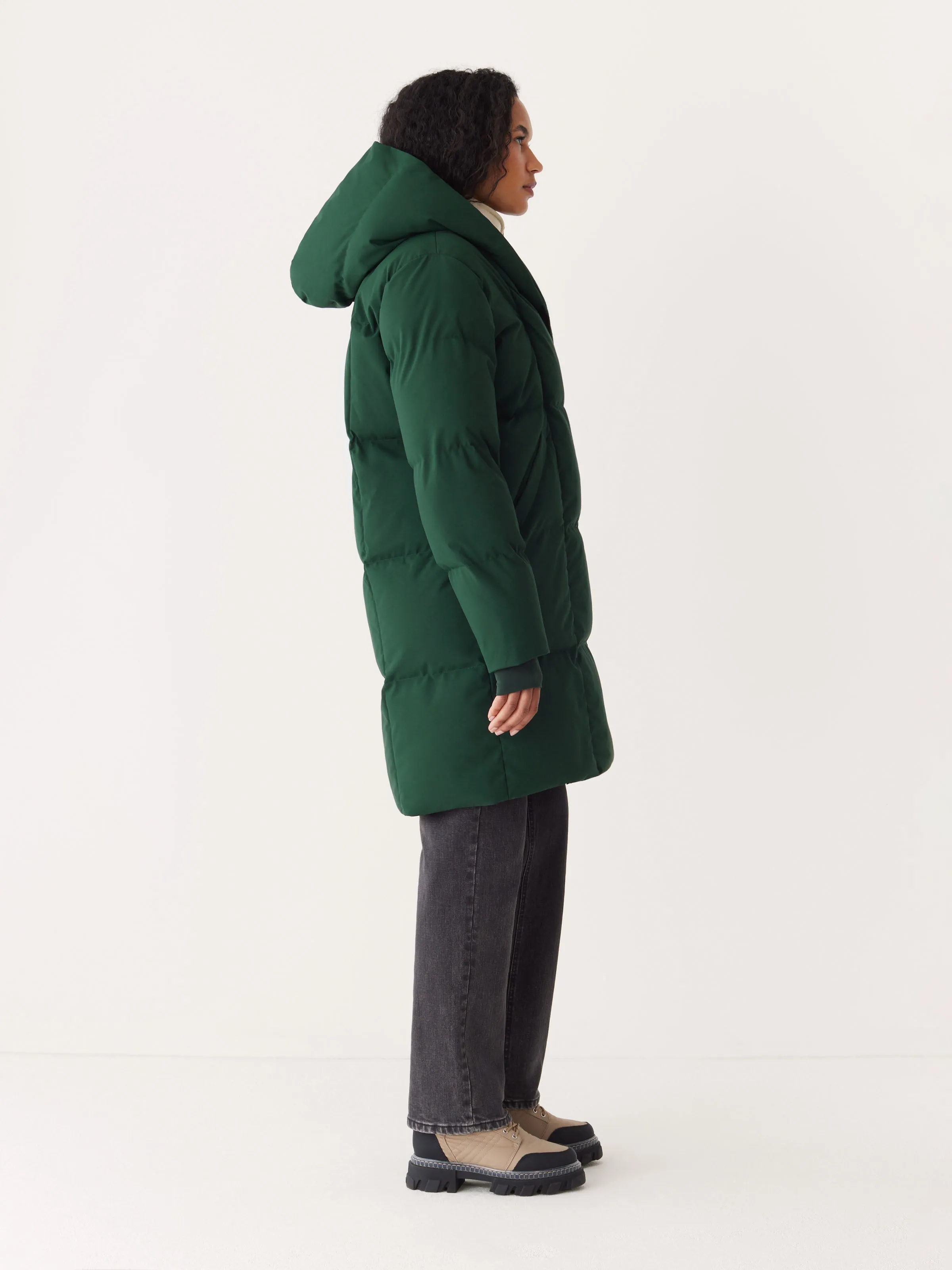 The Hygge Puffer Coat in Forest Green sold by Frank & Oak product image thumbnail 2