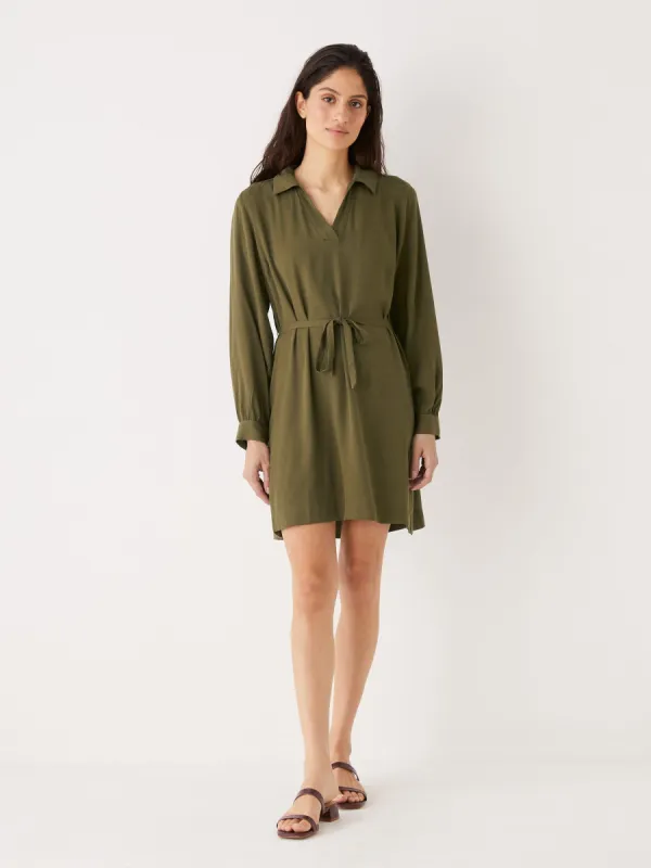 The Collar Dress in Dark Olive sold by Frank & Oak