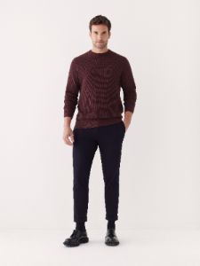The Waffle Crewneck Sweater in Burgundy sold by Frank & Oak