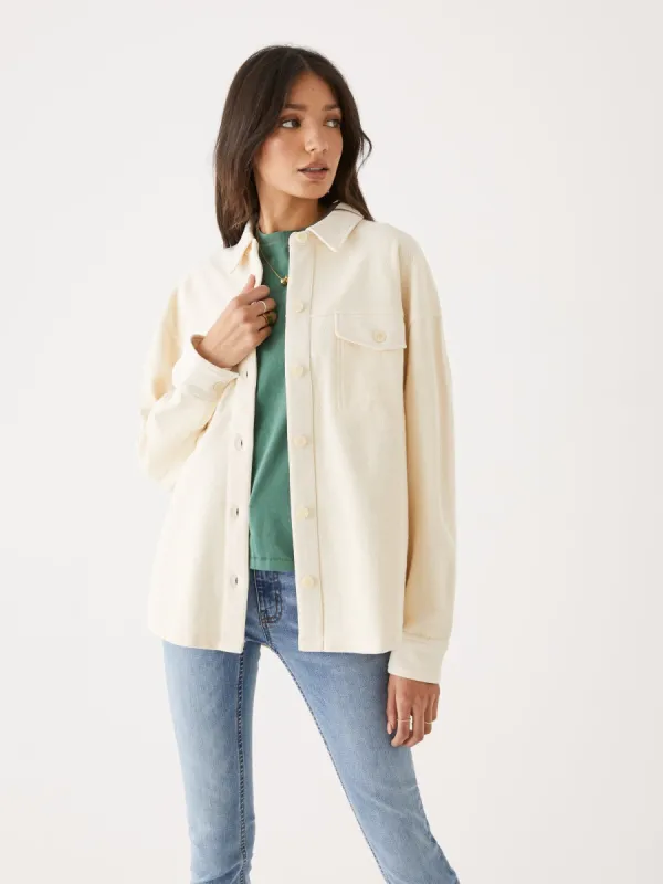 The French Terry Overshirt in Beige sold by Frank & Oak