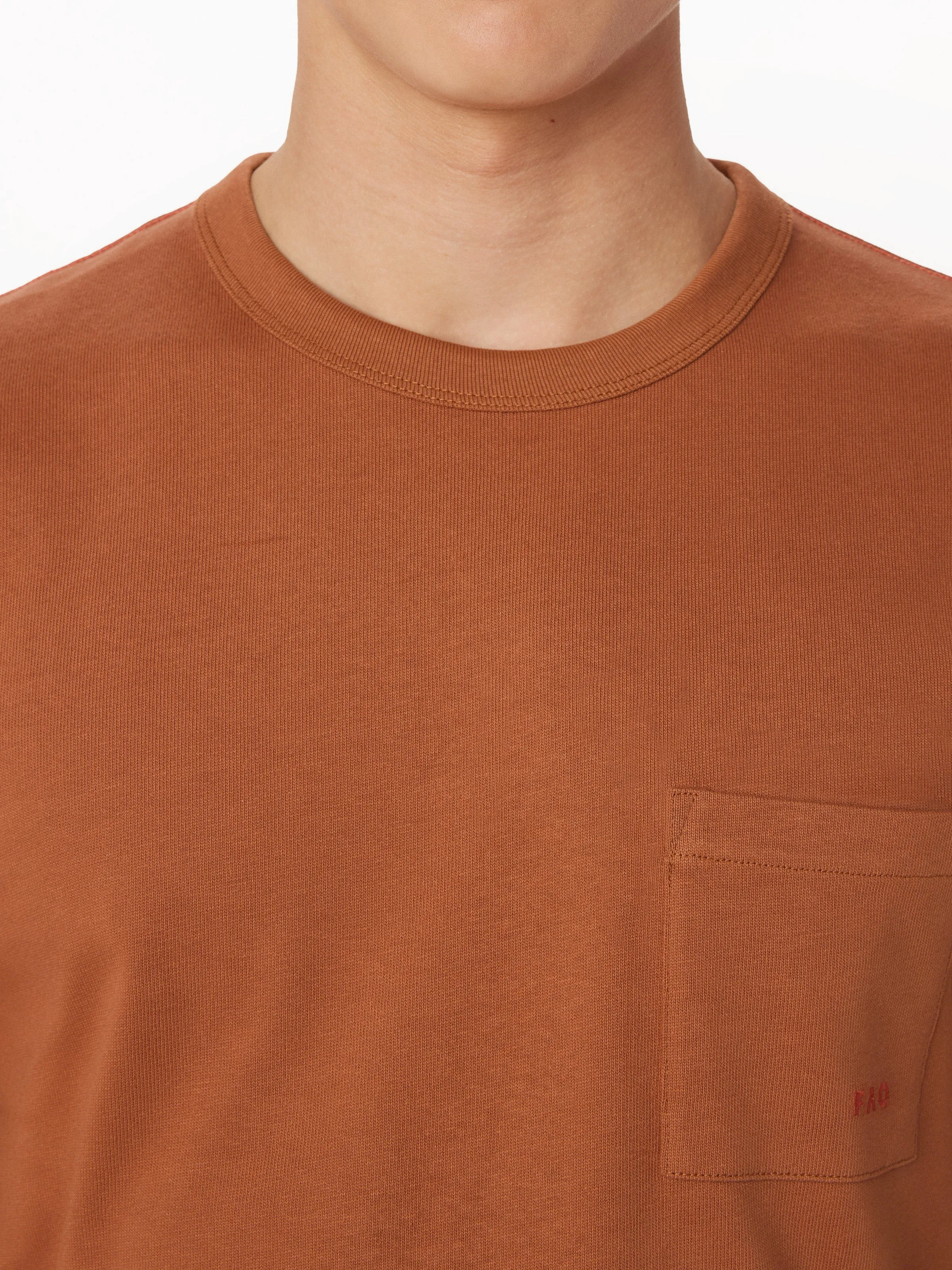 The Relaxed Pocket T-Shirt in Terracotta sold by Frank & Oak product image thumbnail 5