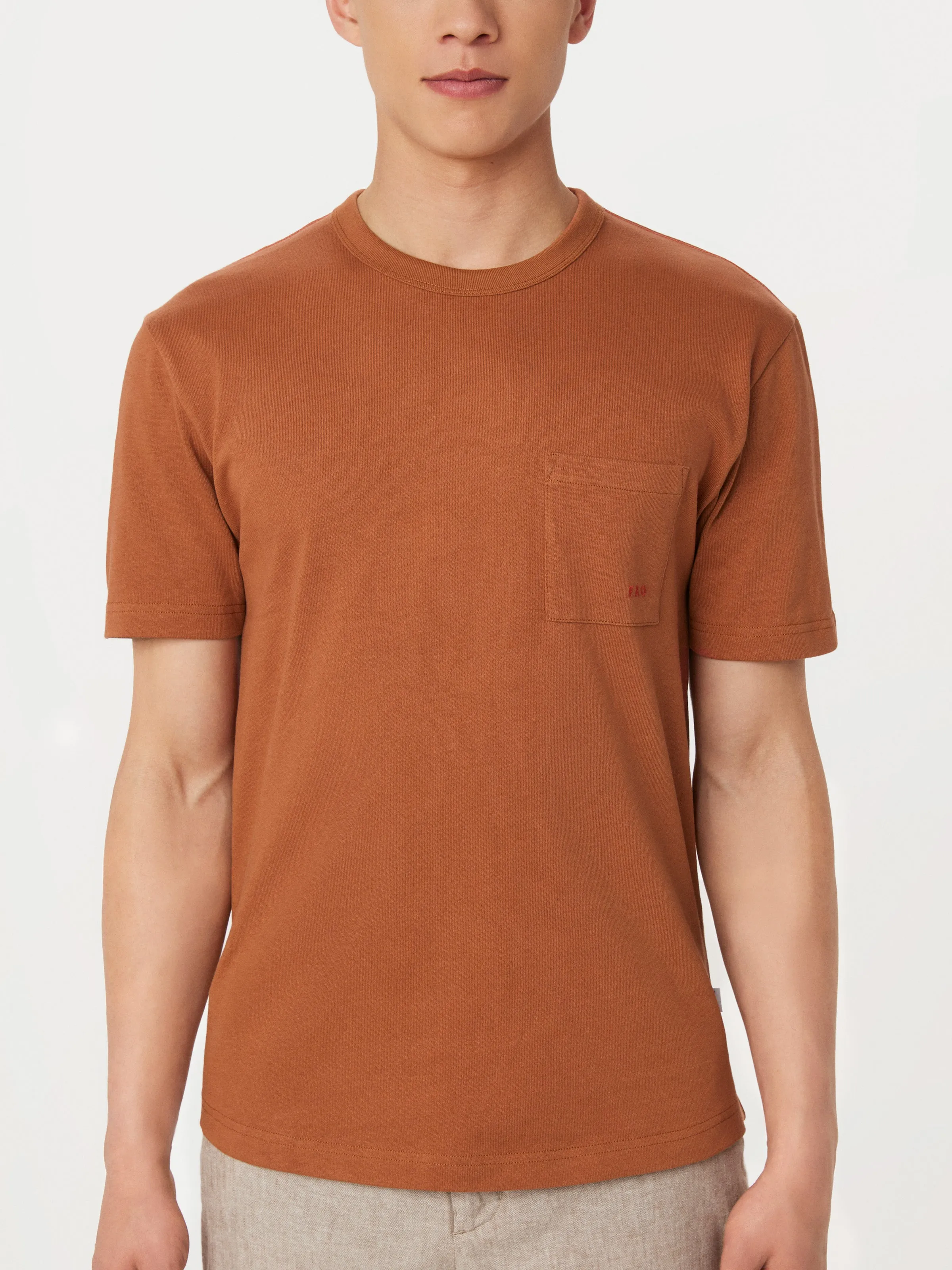 The Relaxed Pocket T-Shirt in Terracotta sold by Frank & Oak product image thumbnail 3