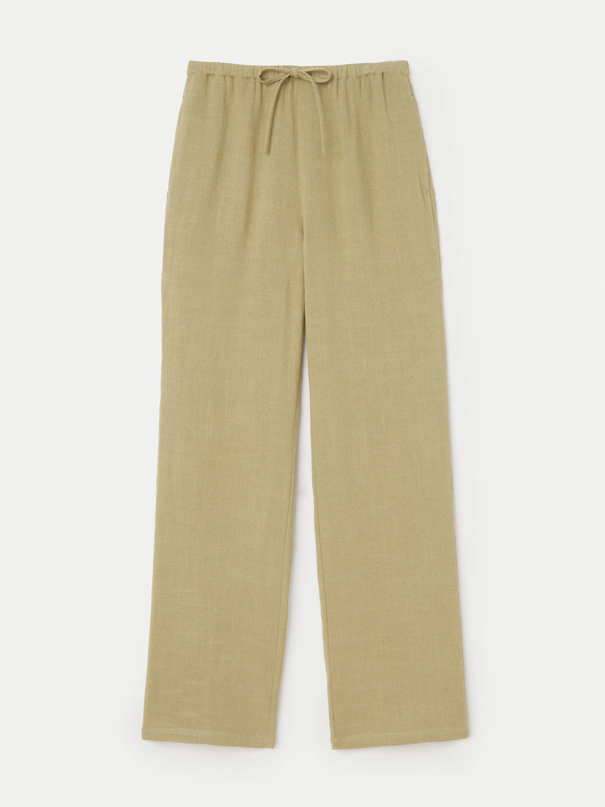 The Relaxed Linen Blend Pant in Green Beige sold by Frank & Oak product image thumbnail 5