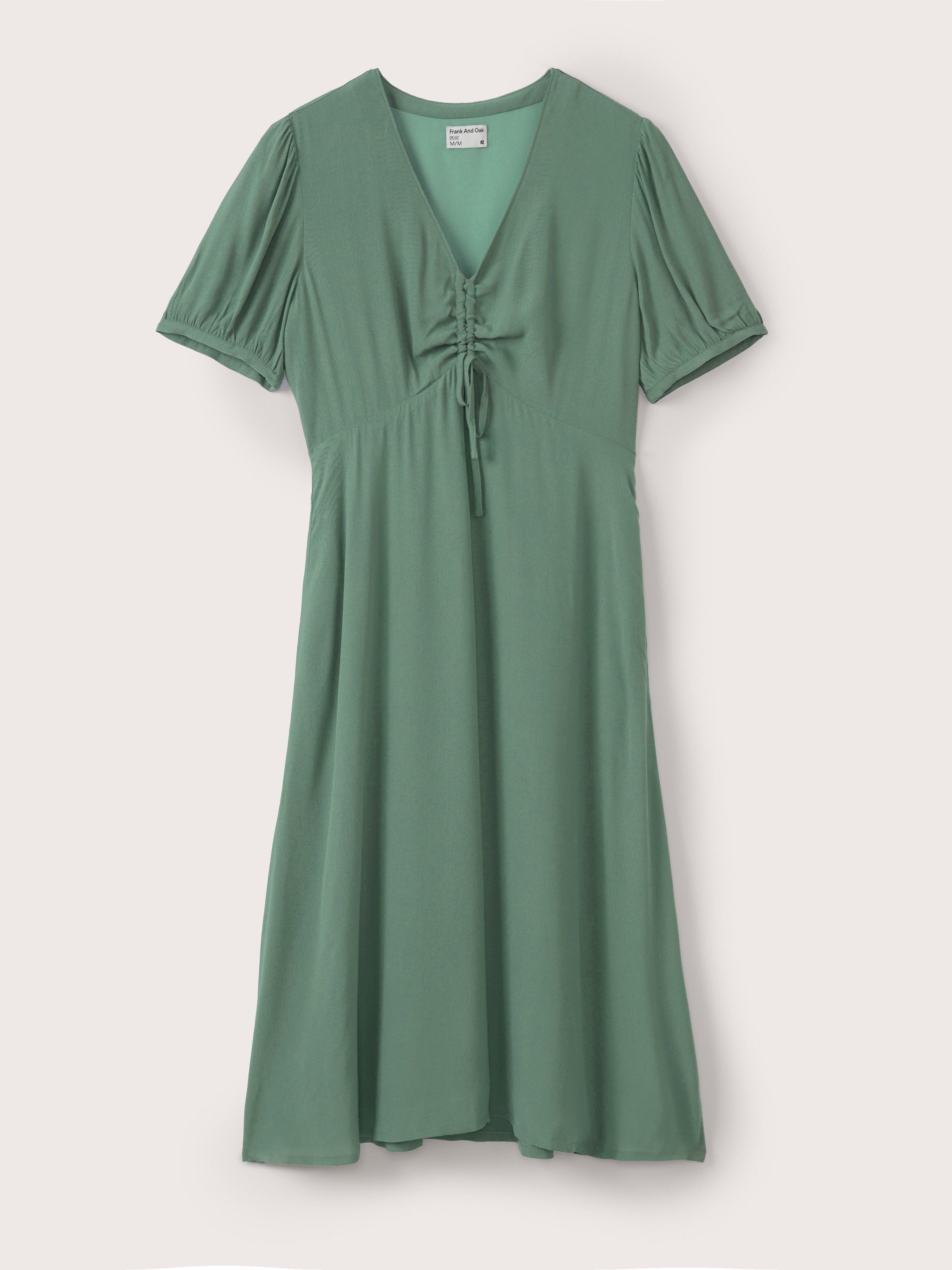 The Short Sleeve Midi Dress in Green sold by Frank & Oak product image thumbnail 5