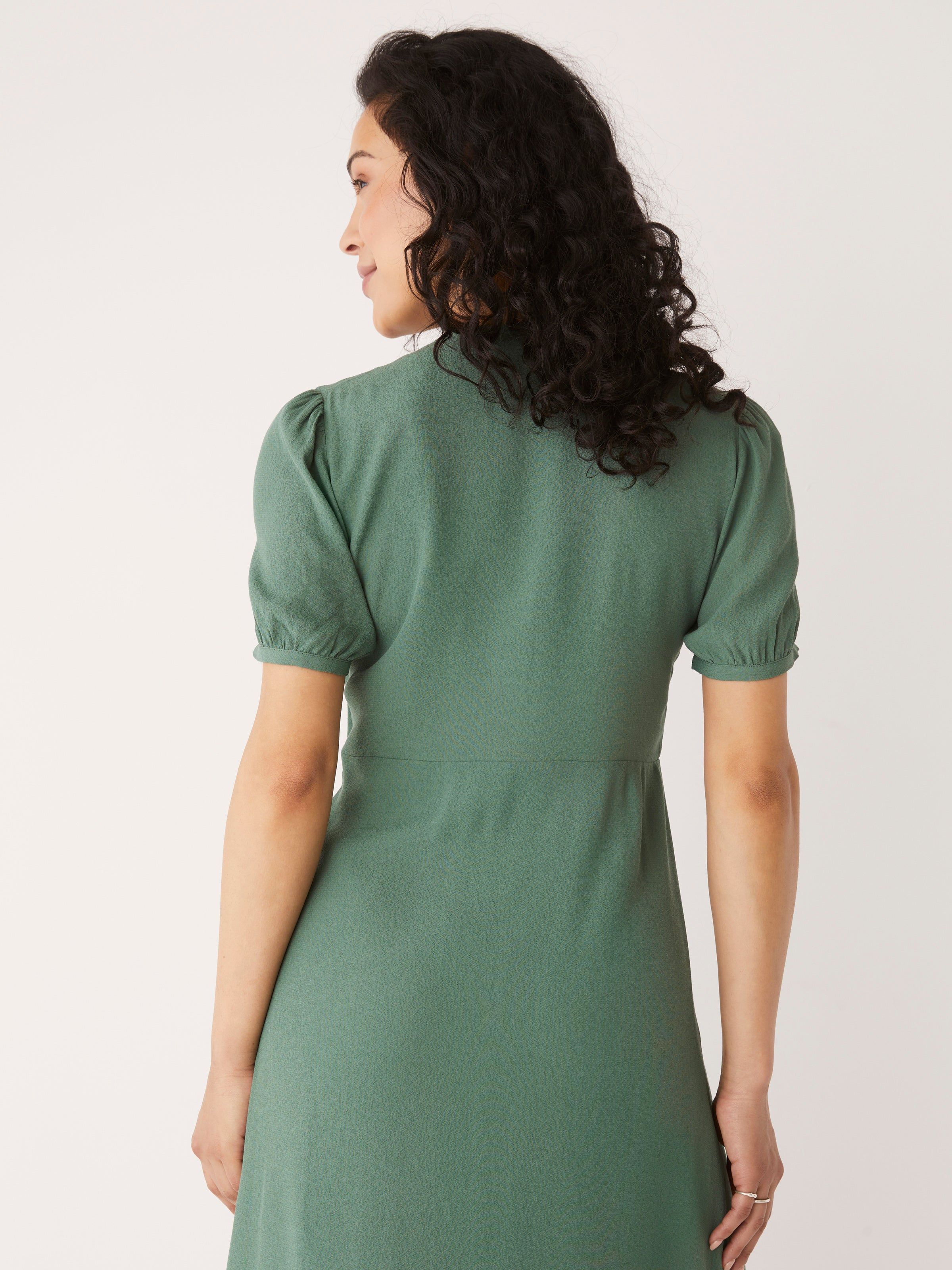 The Short Sleeve Midi Dress in Green sold by Frank & Oak product image thumbnail 4