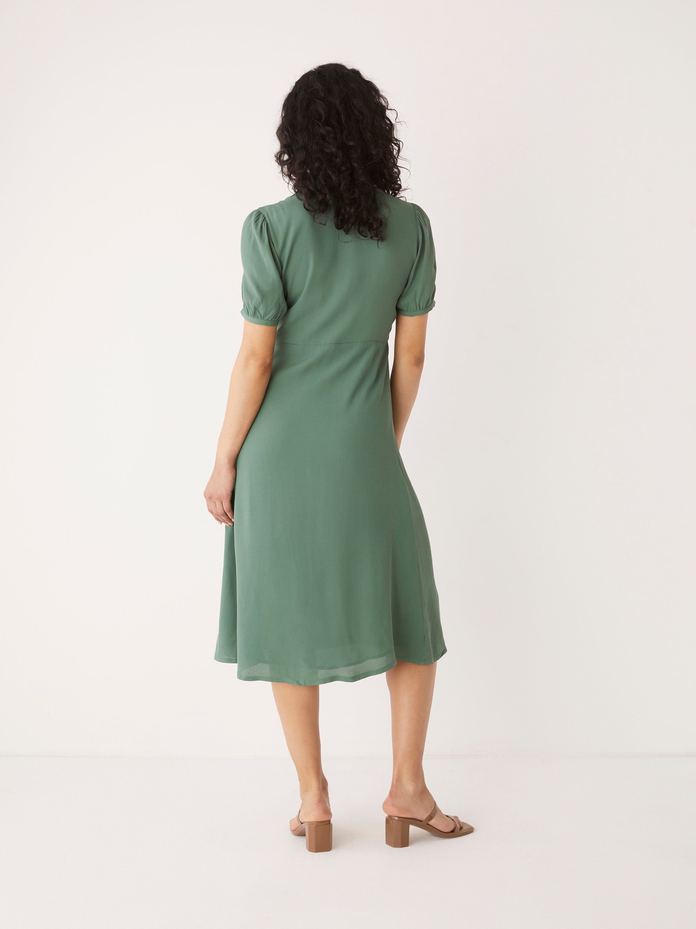 The Short Sleeve Midi Dress in Green sold by Frank & Oak product image thumbnail 3