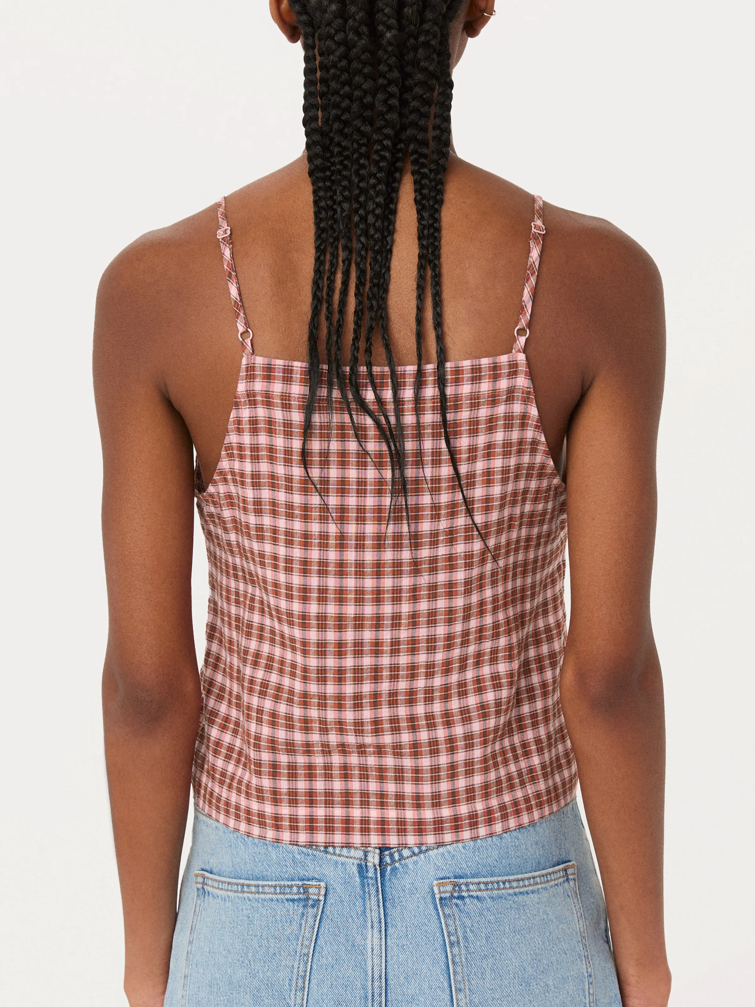 The Seersucker Shell Top in Red sold by Frank & Oak product image thumbnail 5