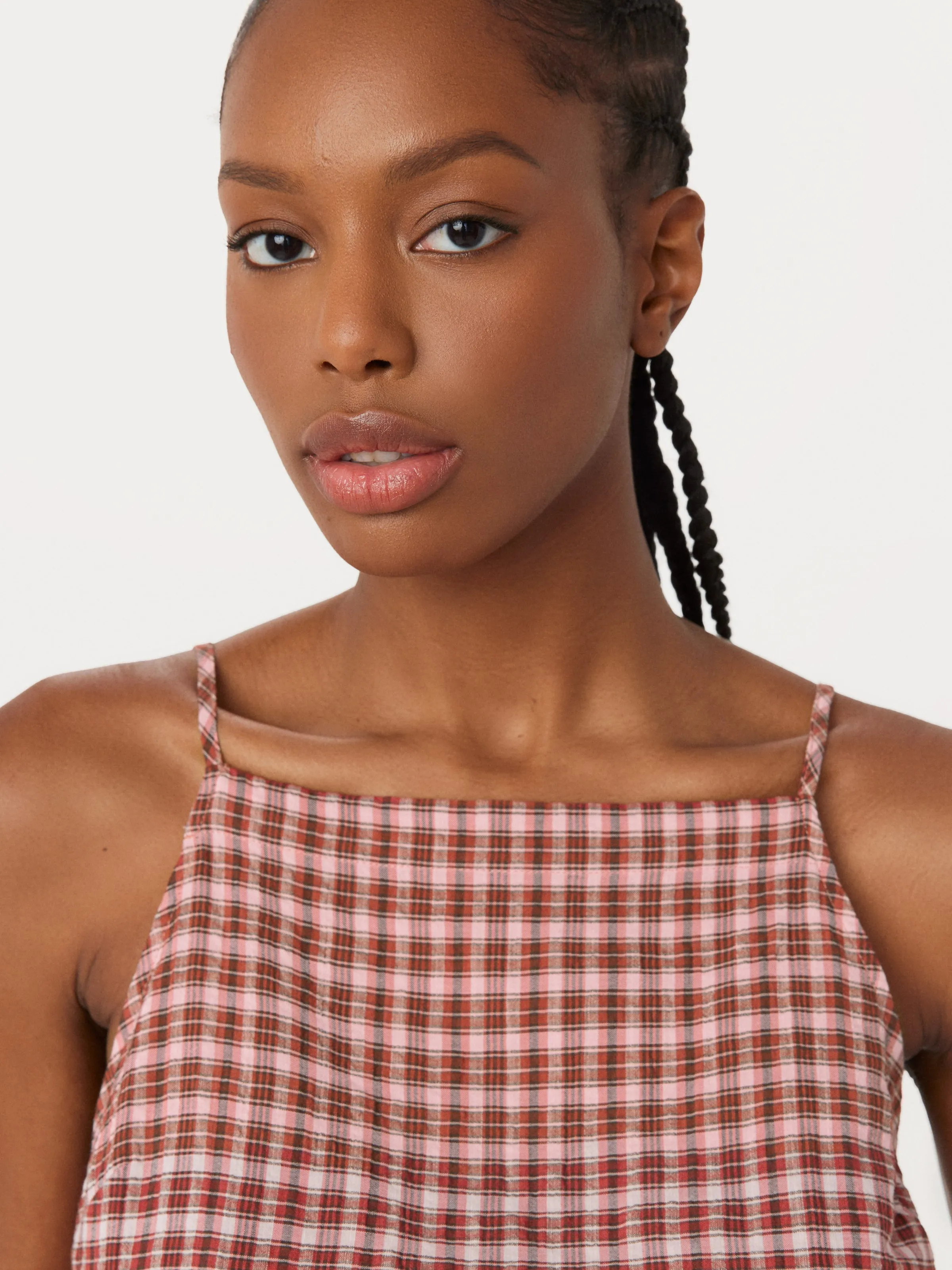 The Seersucker Shell Top in Red sold by Frank & Oak product image thumbnail 3