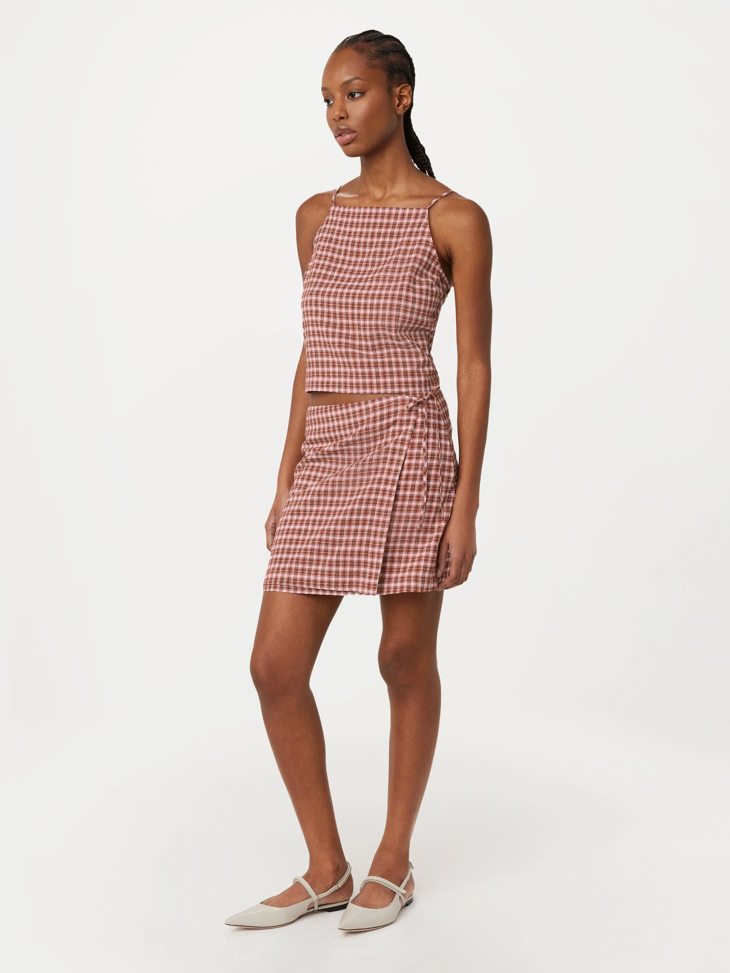 The Seersucker Shell Top in Red sold by Frank & Oak product image thumbnail 2