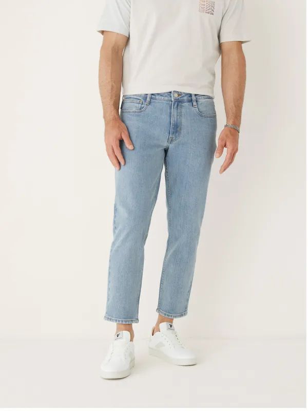 The Adam Slim Jean in Washed Blue made by Frank & Oak