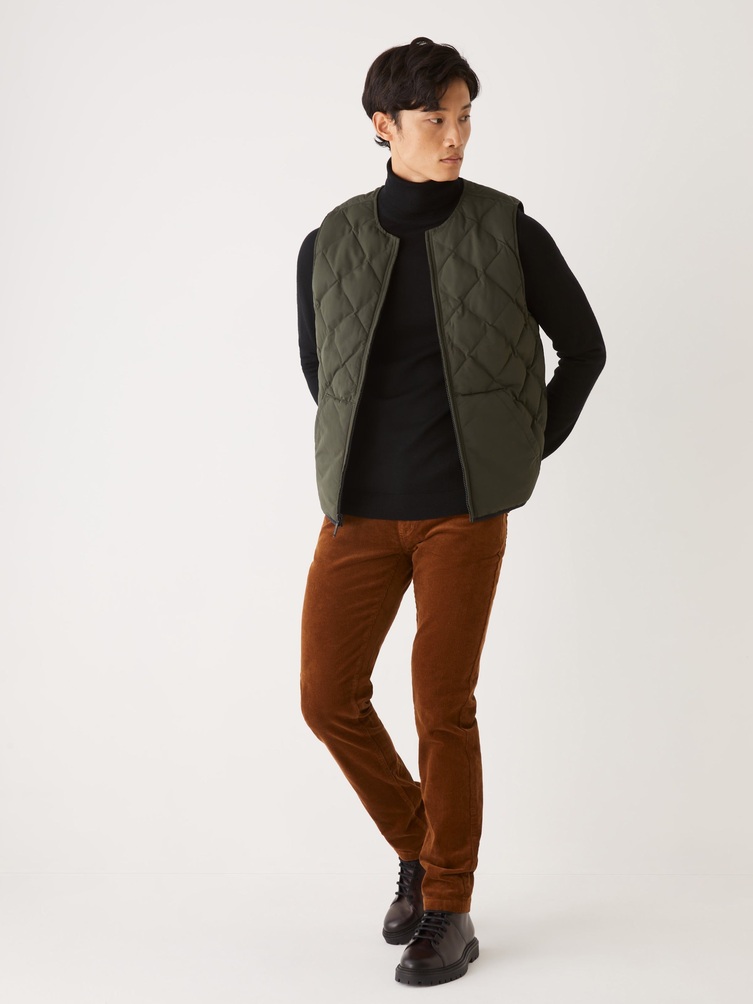 The Skyline Reversible Vest in Rosin sold by Frank & Oak product image thumbnail 4