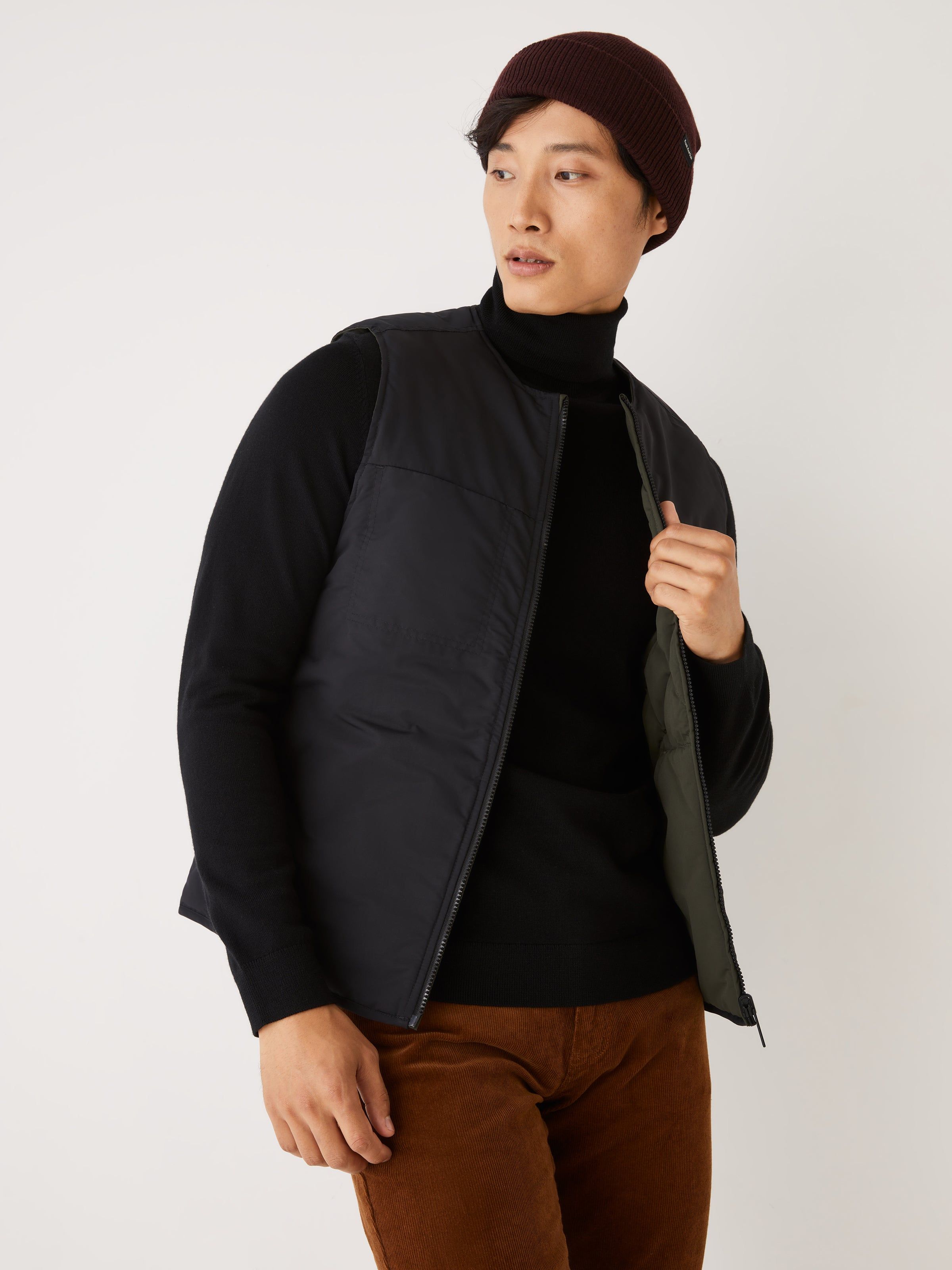 The Skyline Reversible Vest in Rosin sold by Frank & Oak product image thumbnail 2