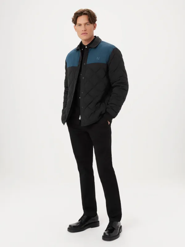 The Skyline Point Collar Jacket in Washed Black sold by Frank & Oak