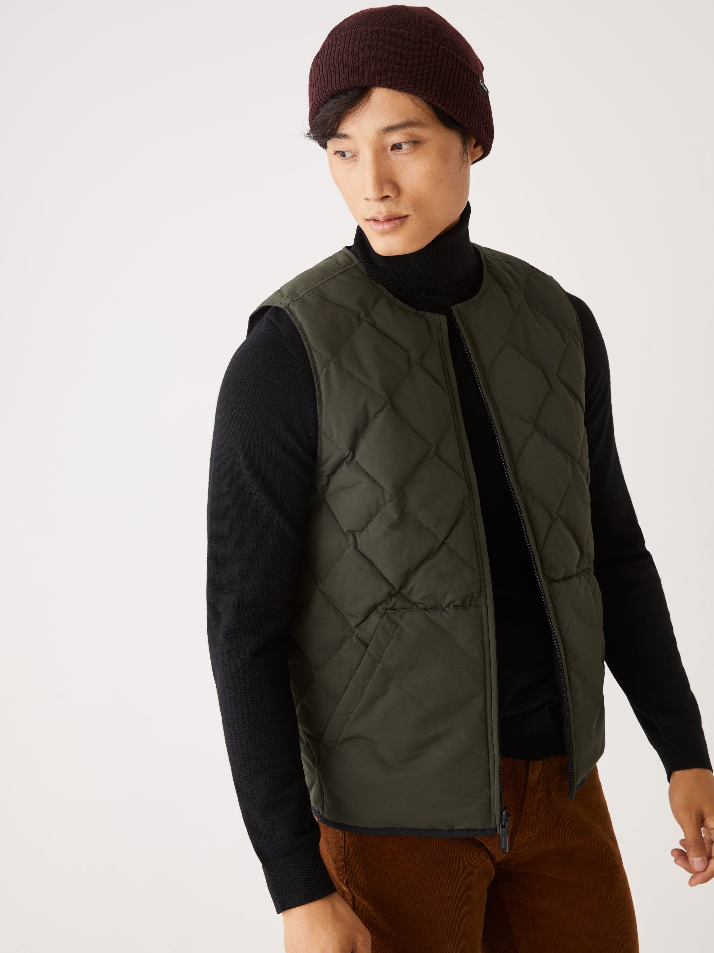 The Skyline Reversible Vest in Rosin sold by Frank & Oak product image thumbnail 5