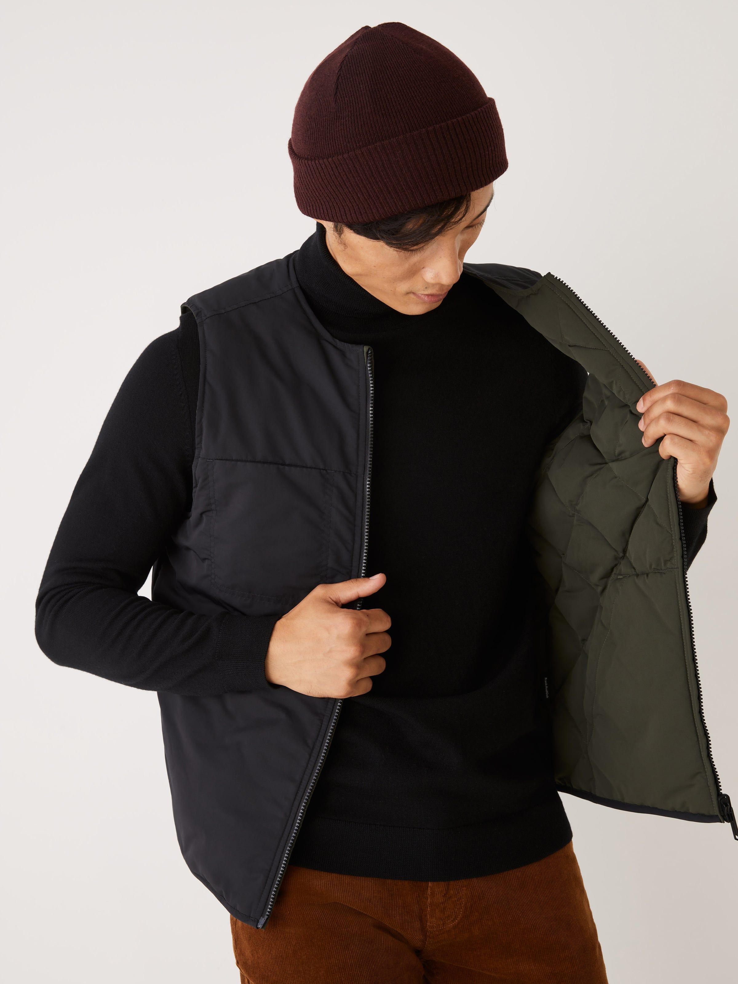 The Skyline Reversible Vest in Rosin sold by Frank & Oak product image thumbnail 7