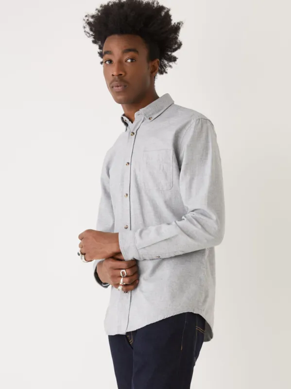 The Carlton Organic Cotton Shirt in Grey sold by Frank & Oak